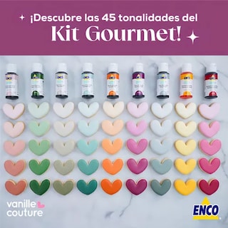 Foto 4 | Foto 4 | Kit Gourmet 9 Colores Gel 40 Grs Enco