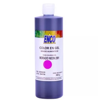 Foto 1 | Foto 1 | Mega Color Gel Morado Neón 500 Grs Enco