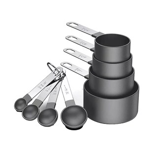 Foto 1 | Foto 1 | Juego de Tazas y Cucharas Medidoras de Repostería en Negro de 8 Piezas