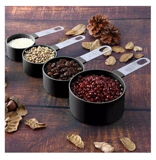 Foto 4 | Foto 4 | Juego de Tazas y Cucharas Medidoras de Repostería en Negro de 8 Piezas