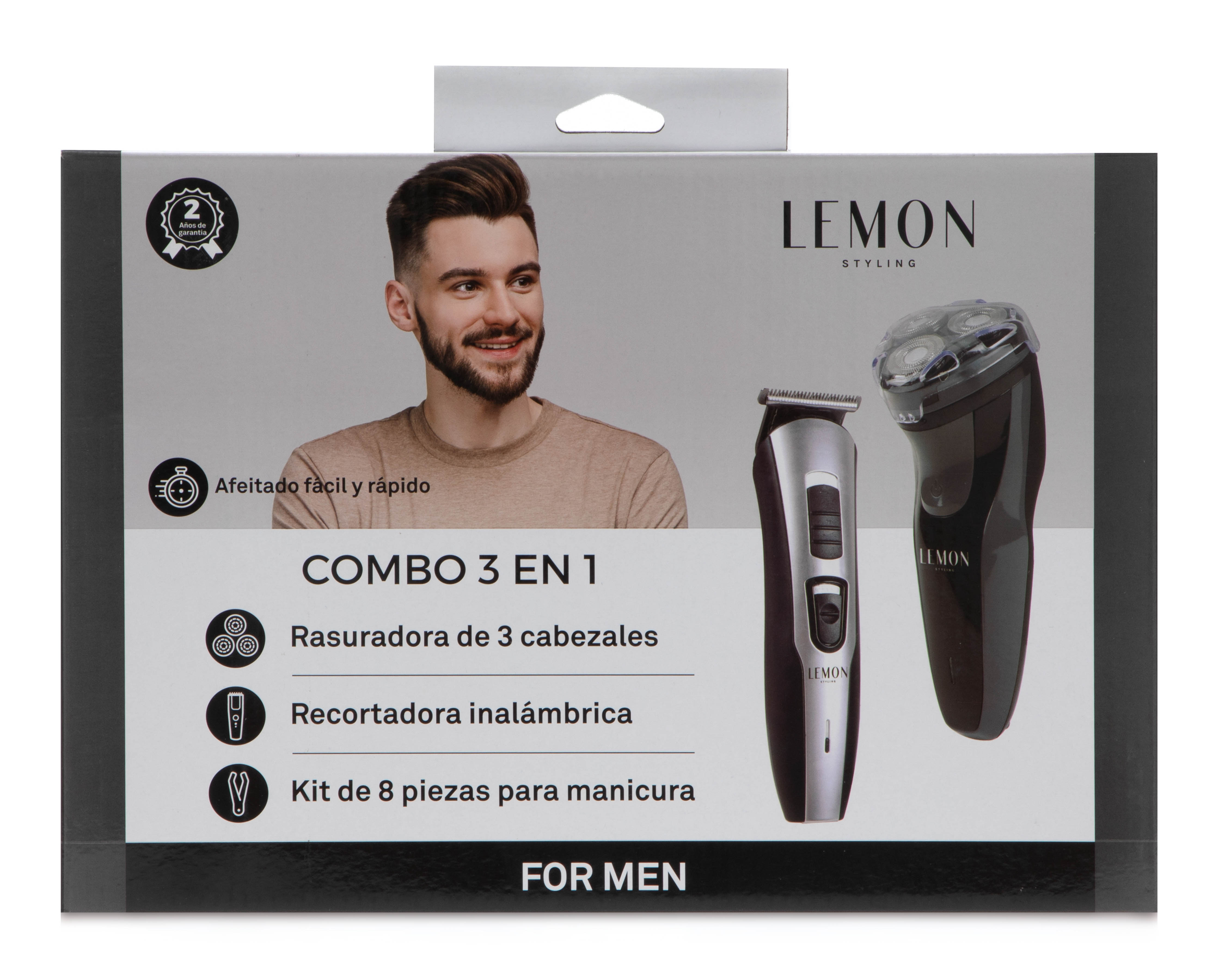 Foto 7 pulgar | Foto 6 | Rasuradora y Recortadora Lemon Styling MEN CARE Recargable 3 en 1