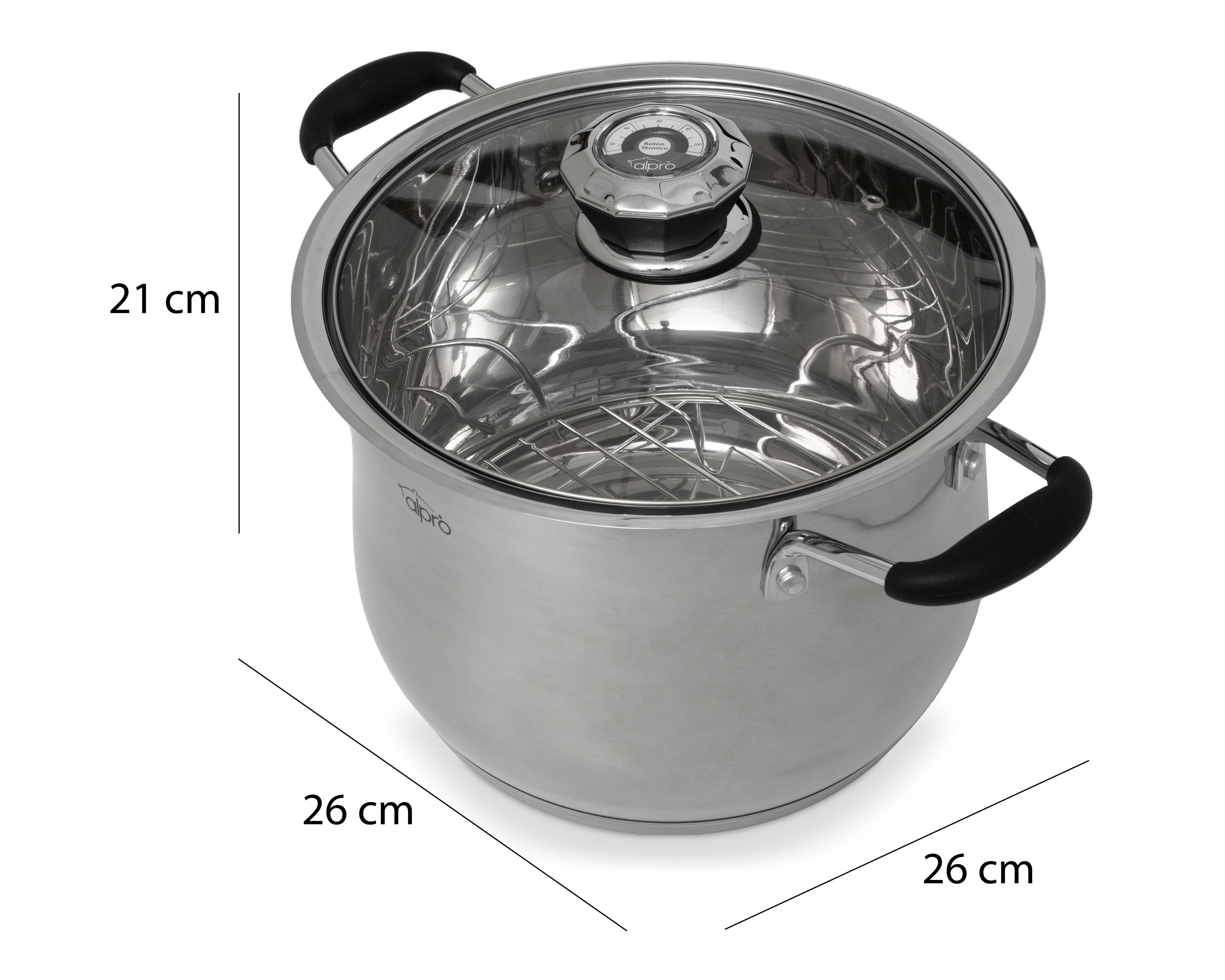 Foto 5 | Foto 5 | Olla Vaporera Alpro 11.2 Litros Acero Inoxidable