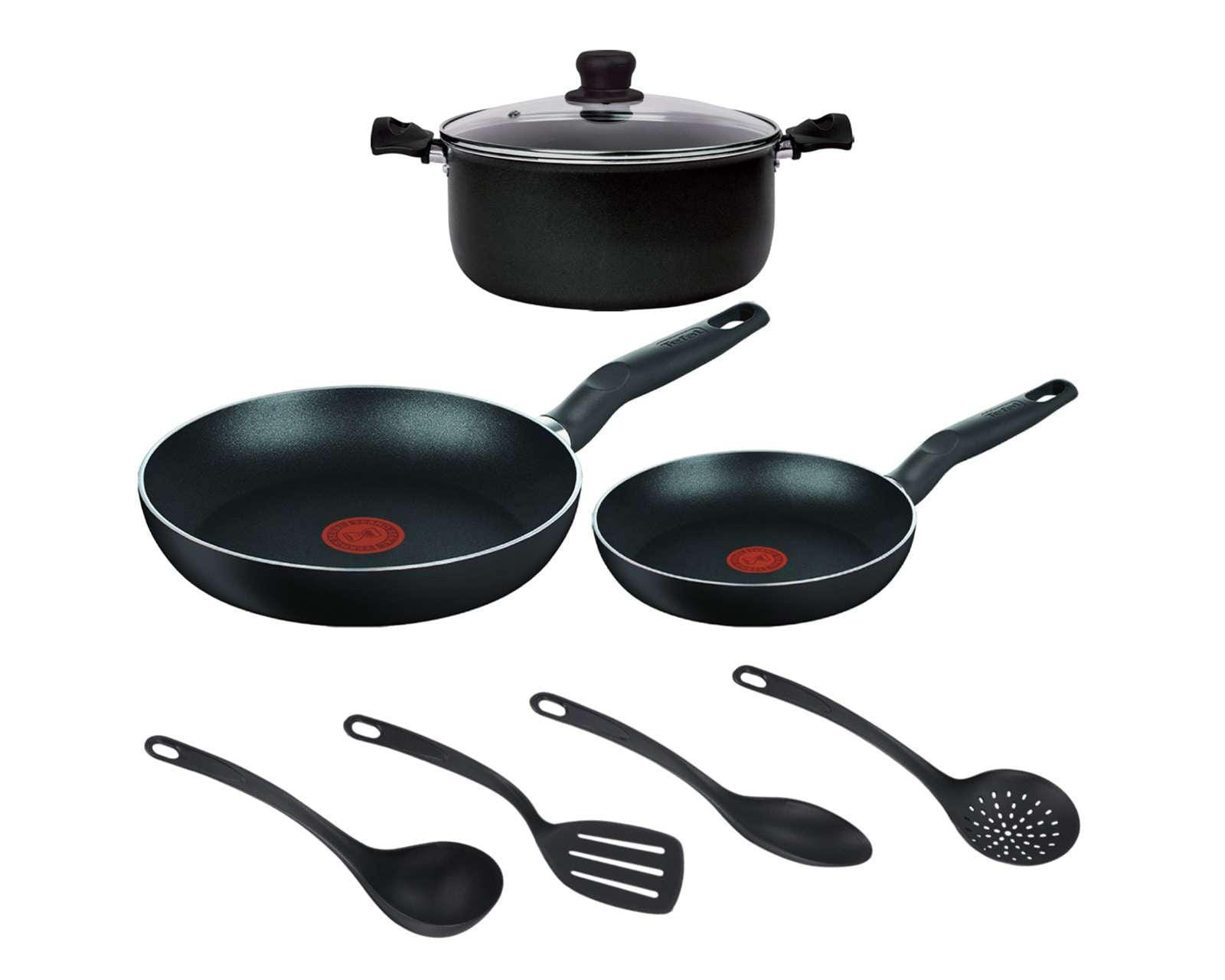 Batería de Cocina T-fal 8 Piezas de Aluminio