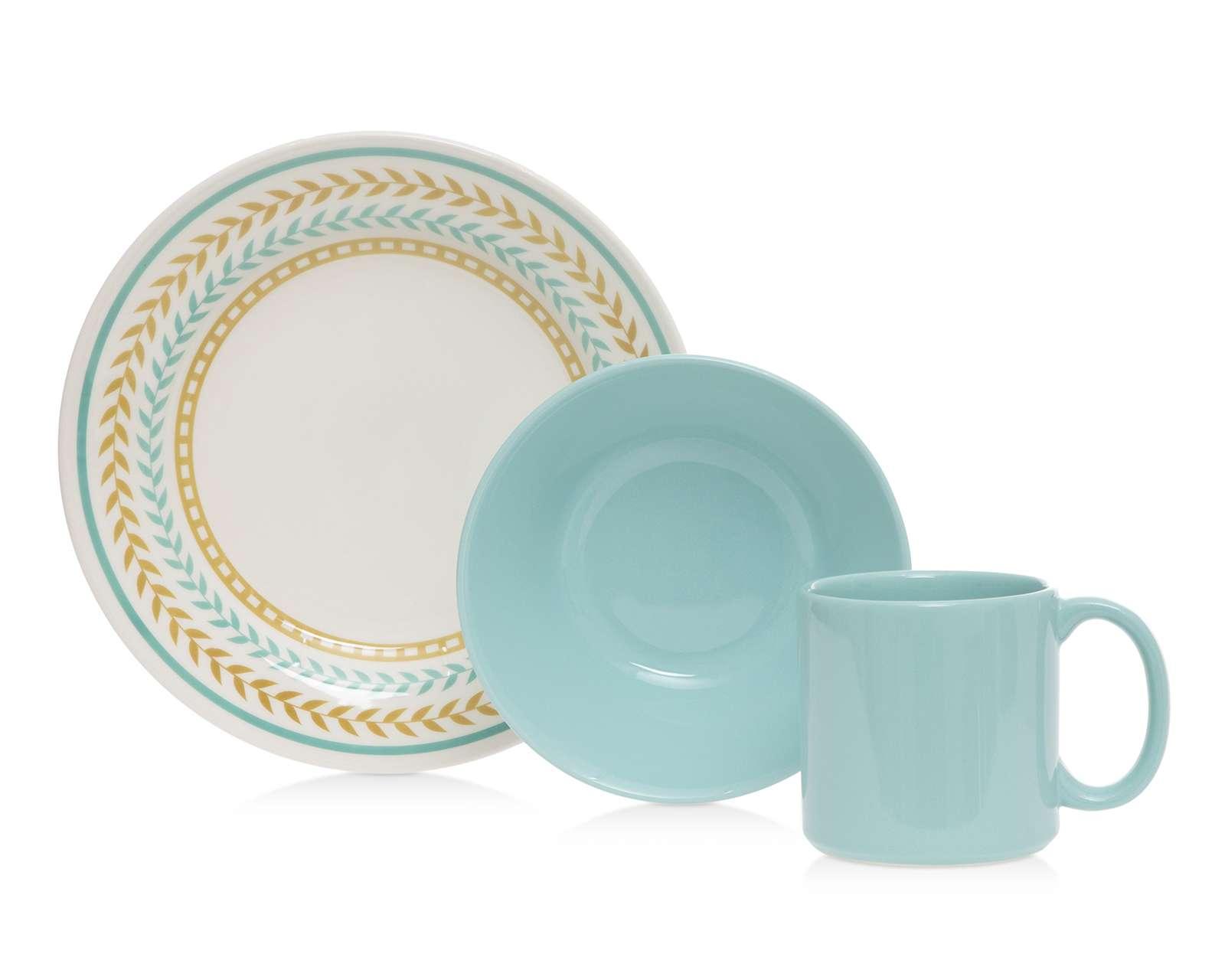 Foto 1 | Foto 1 | Vajilla de Cerámica Azul para 4 Personas