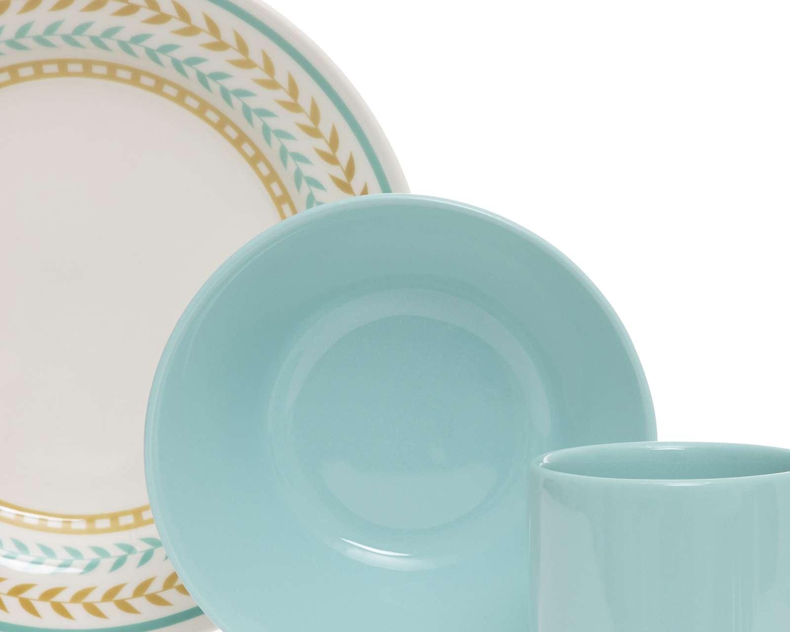 Foto 6 pulgar | Foto 5 | Vajilla de Cerámica Azul para 4 Personas