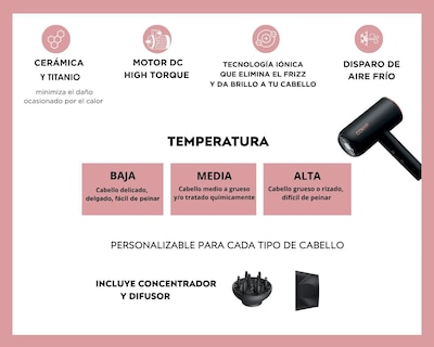 Foto 7 | Foto 7 | Secadora de Cabello Conair Titanium Pro 2 Velocidades