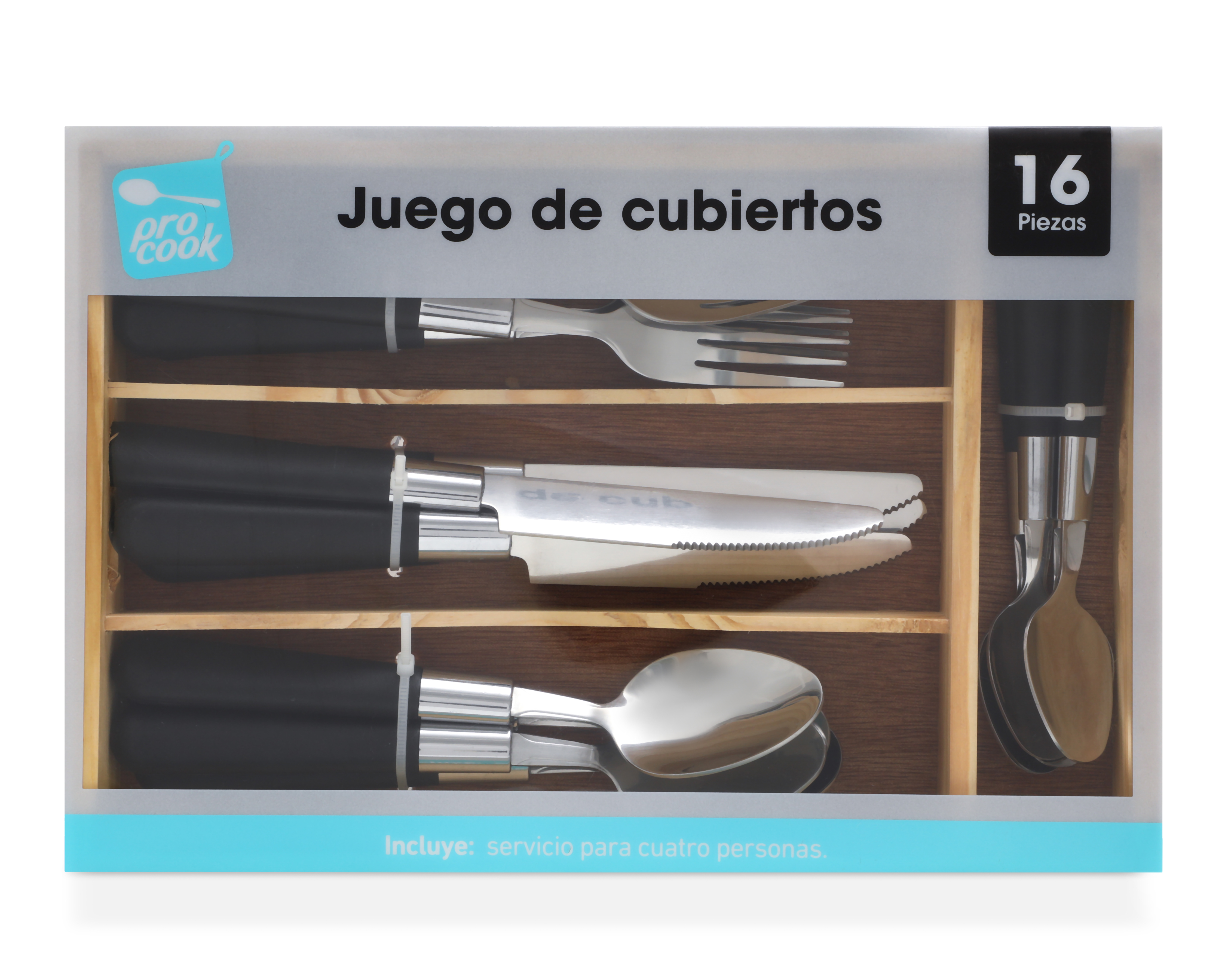 Foto 1 | Foto 1 | Juego de Cubiertos Procook de Acero Inoxidable 16 Piezas
