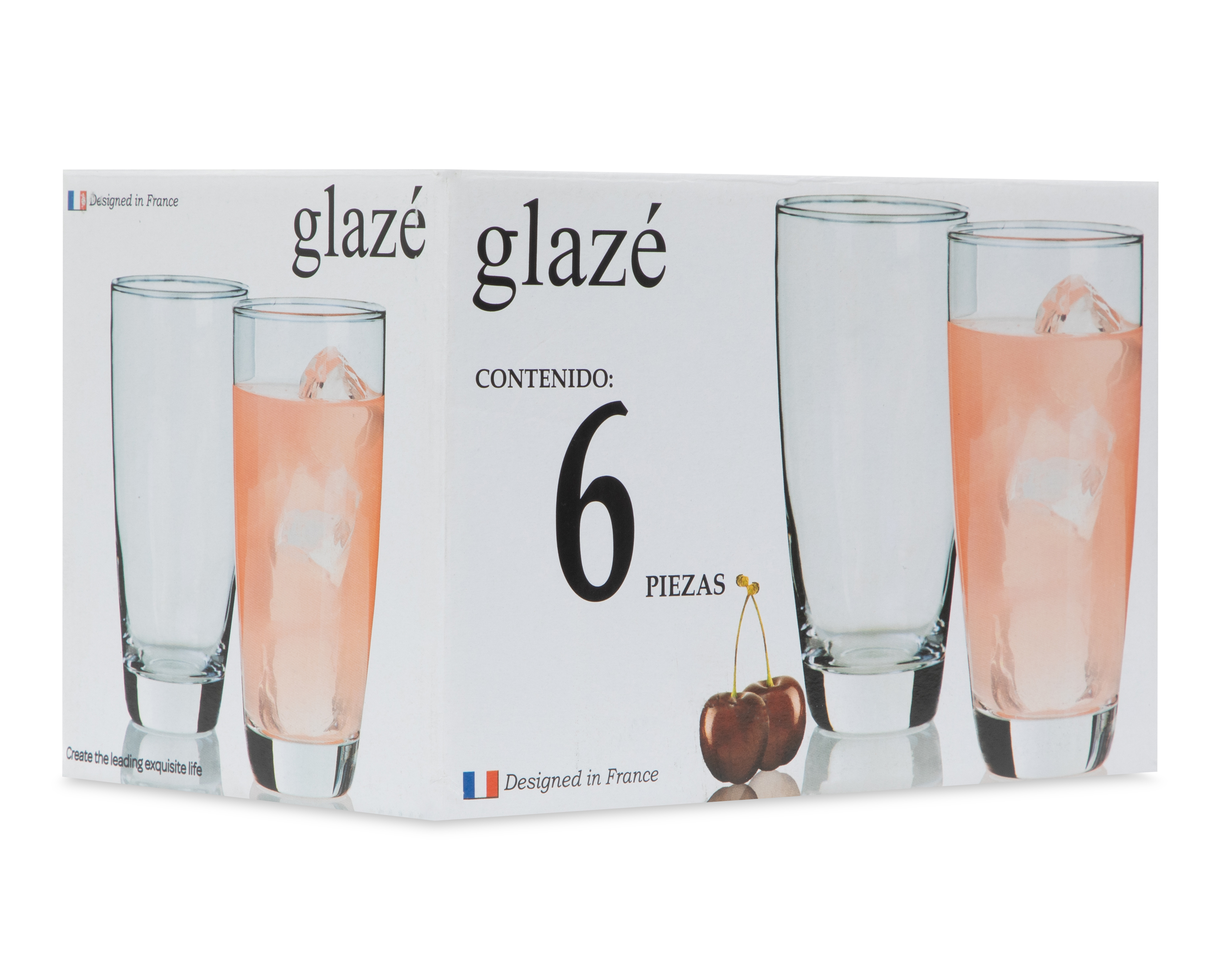 Foto 5 pulgar | Foto 4 | Vaso de Vidrio Glazé 6 Piezas