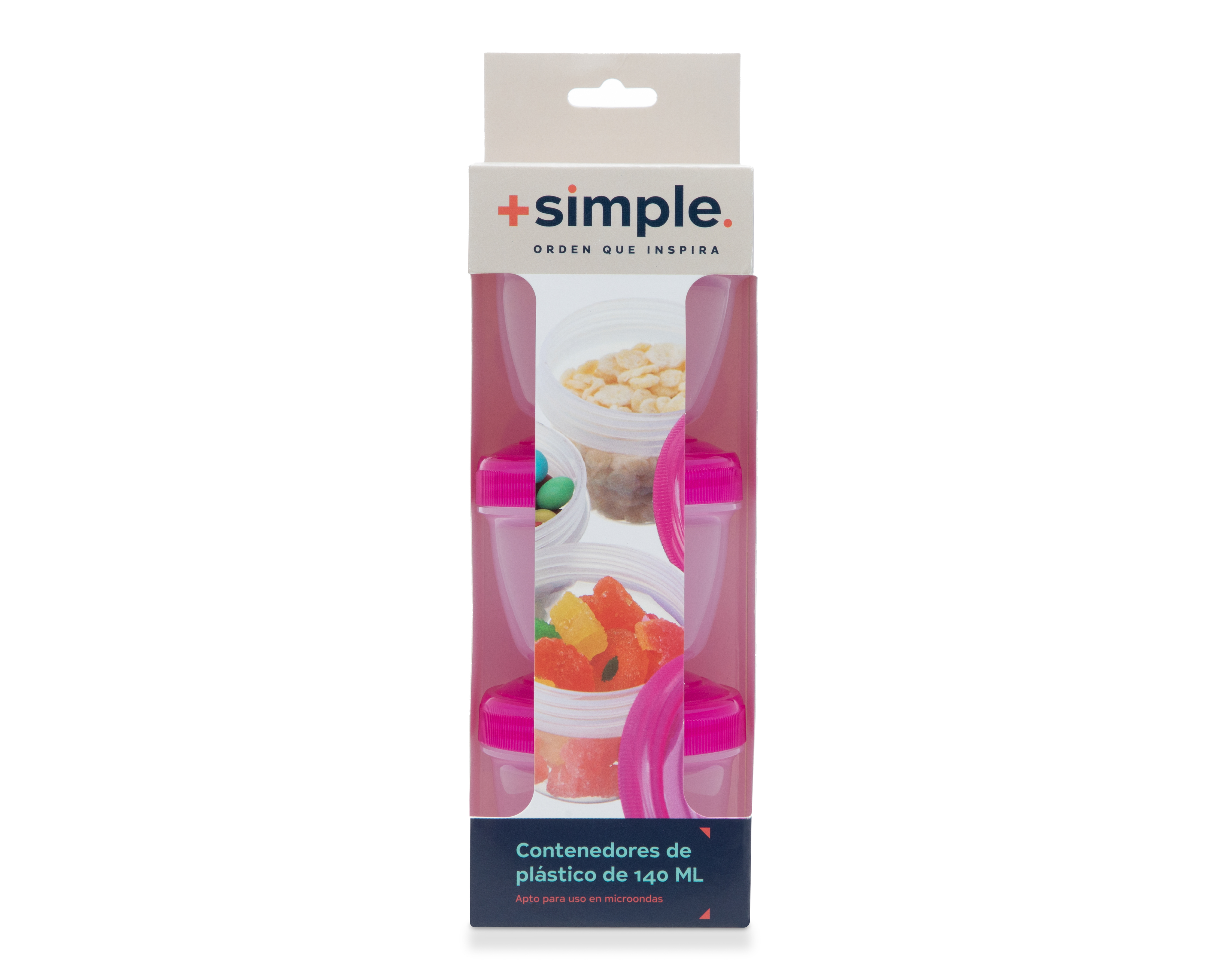 Foto 4 | Foto 4 | Contenedor de Plástico +Simple 140 ml 3 Piezas