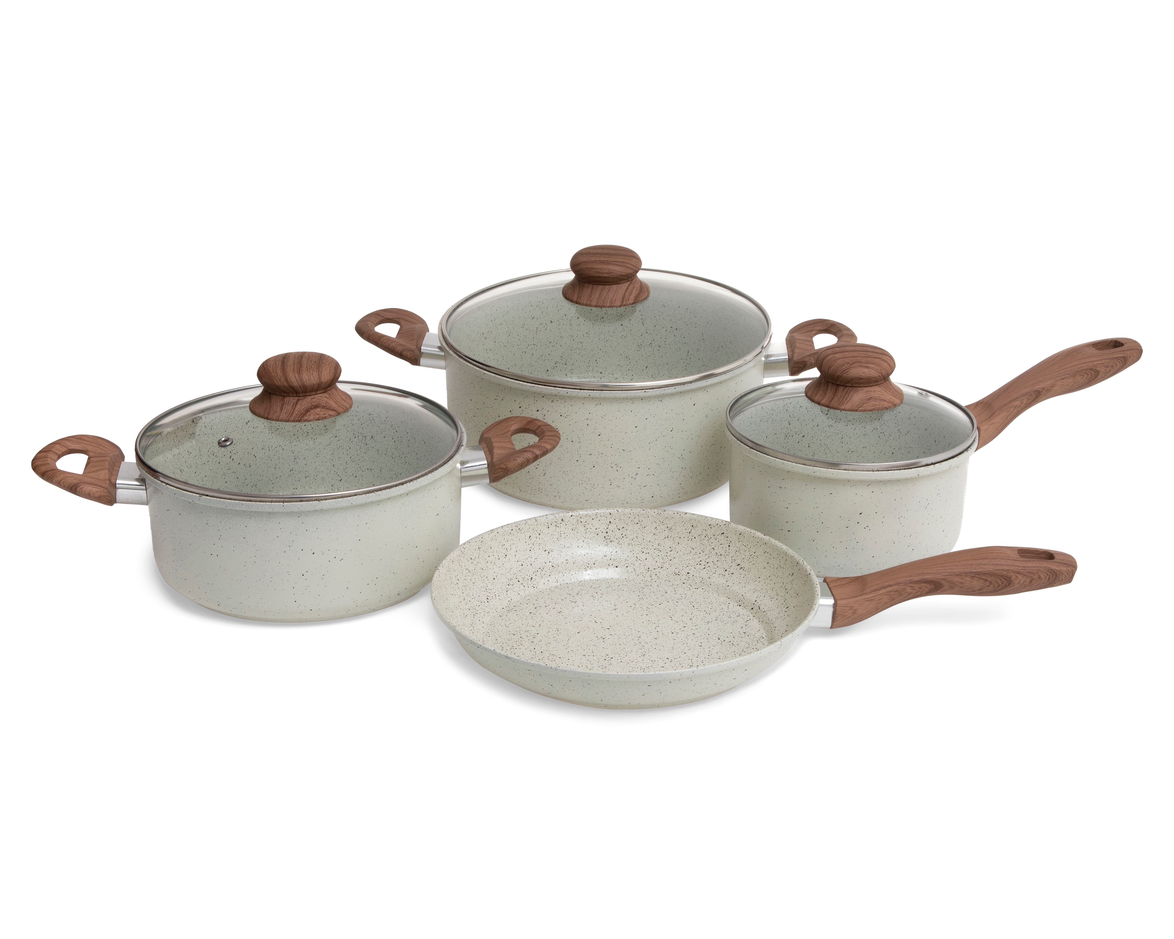 Batería de Cocina Alpine Cuisine 4 Piezas de Acero al Carbón