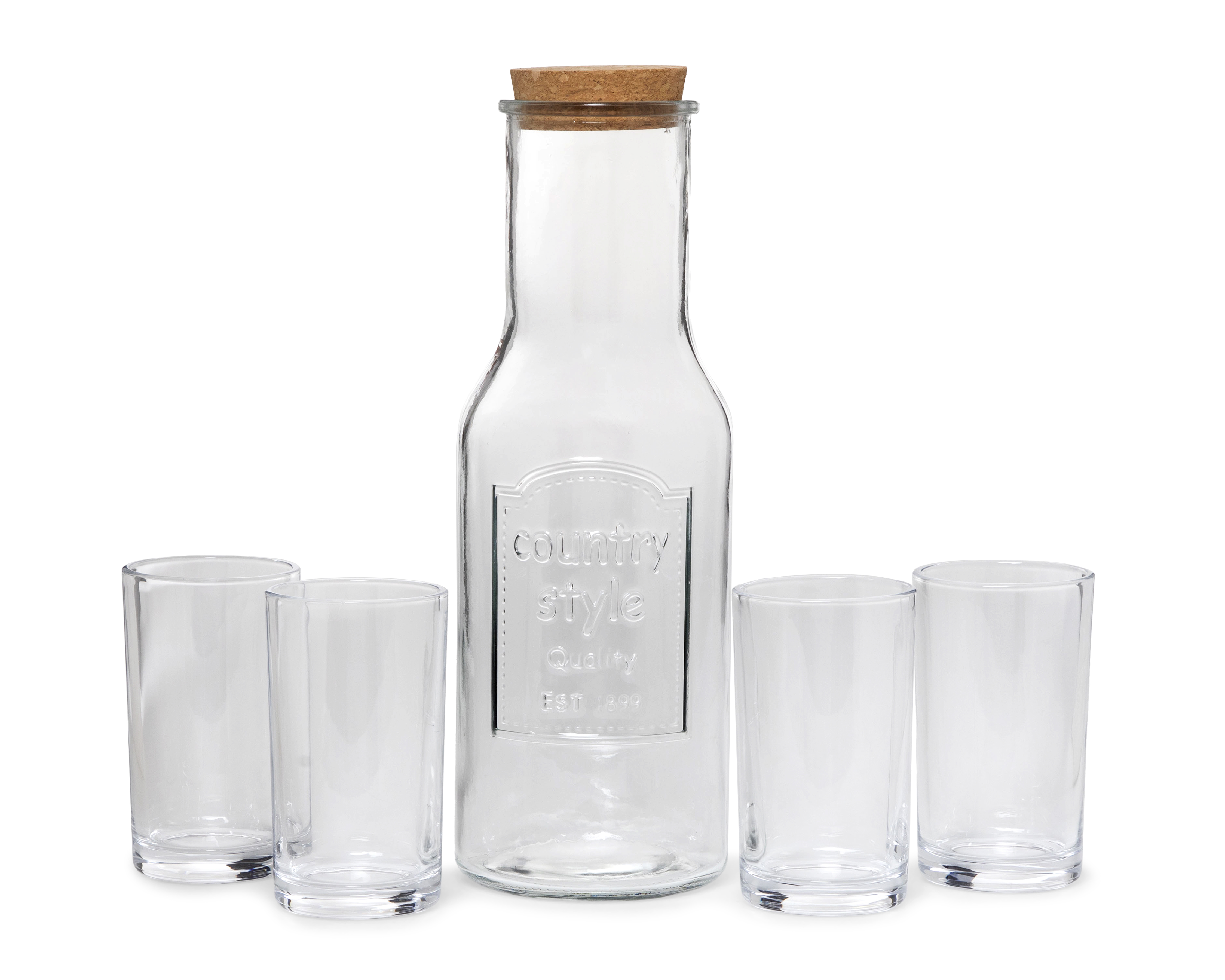 Foto 1 | Foto 1 | Botella de Vidrio Starhaus con 4 Vasos