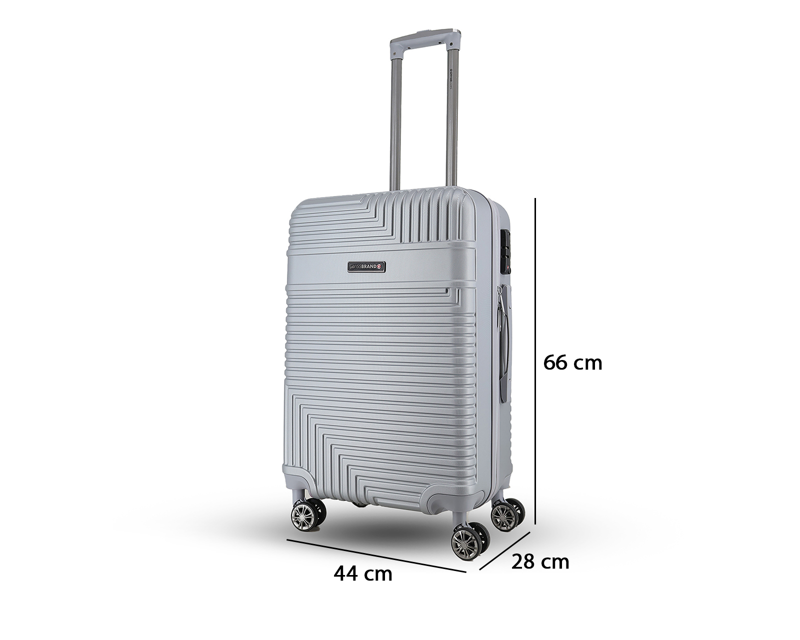 Foto 6 | Foto 6 | Maleta con Ruedas Swissbrand Bruneli 24" Plateada