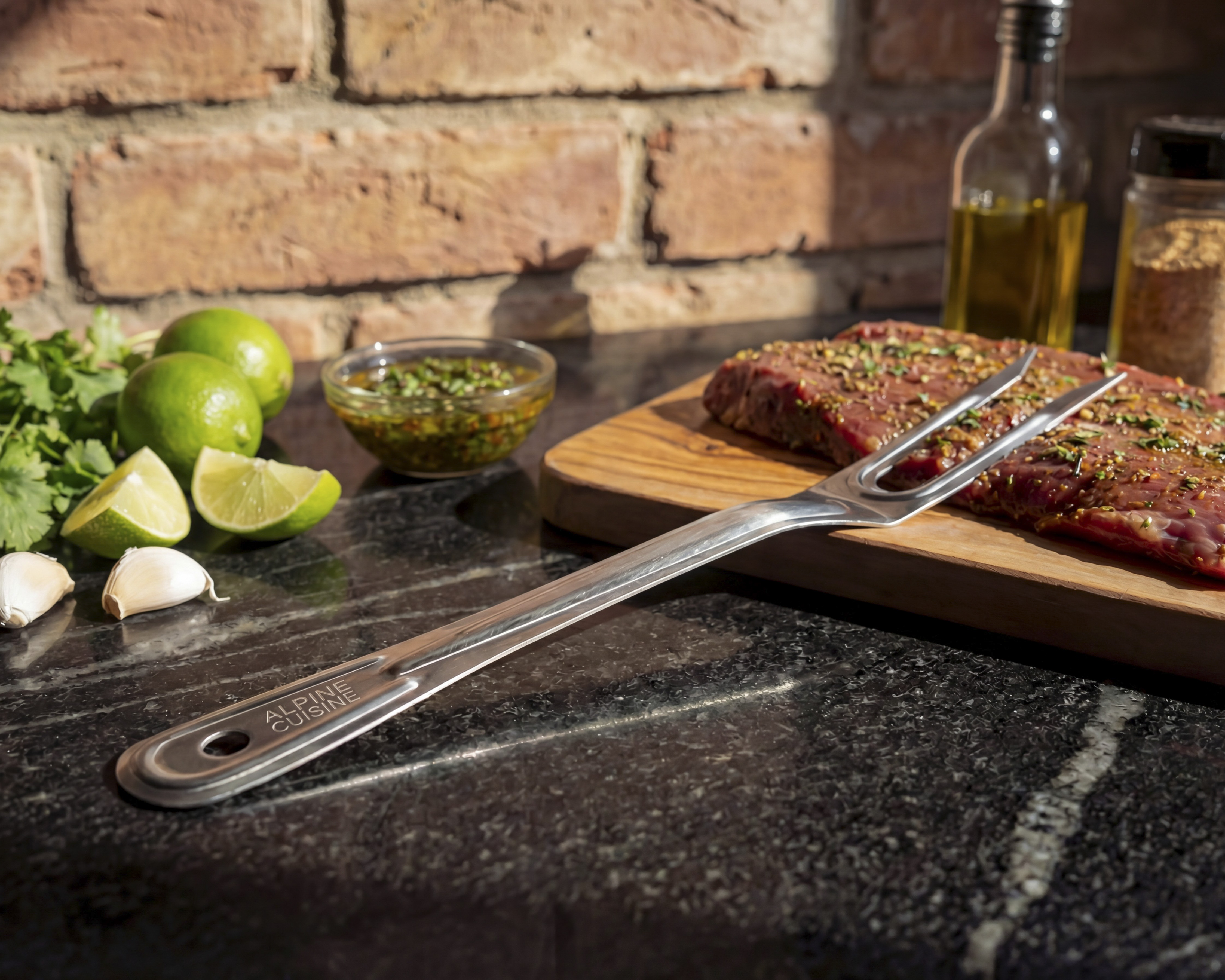 Foto 5 | Foto 5 | Tenedor para Barbacoas Alpine Cuisine 13.5" Acero Inoxidable