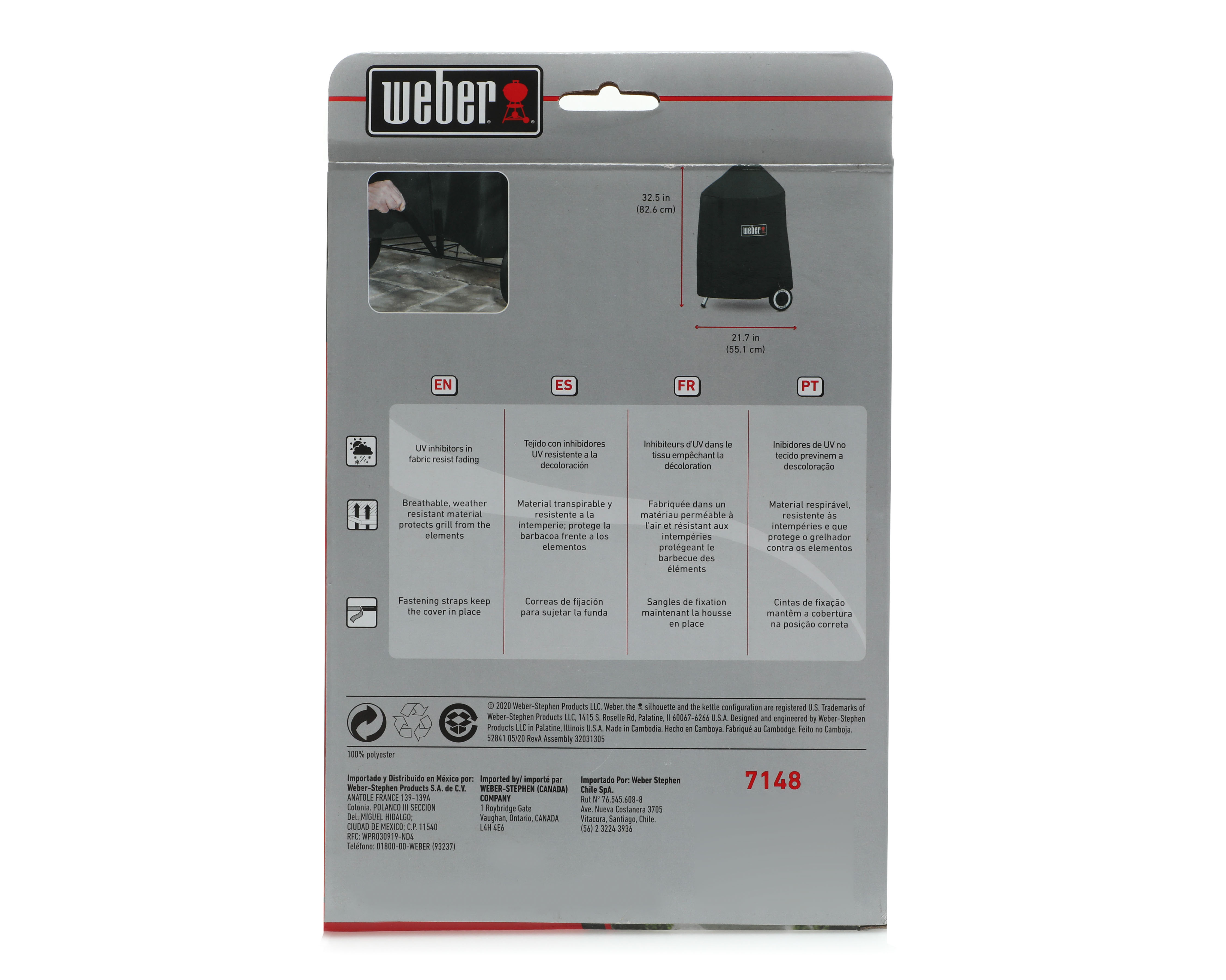 Foto 3 pulgar | Foto 2 | Funda para Asador Weber con Correas
