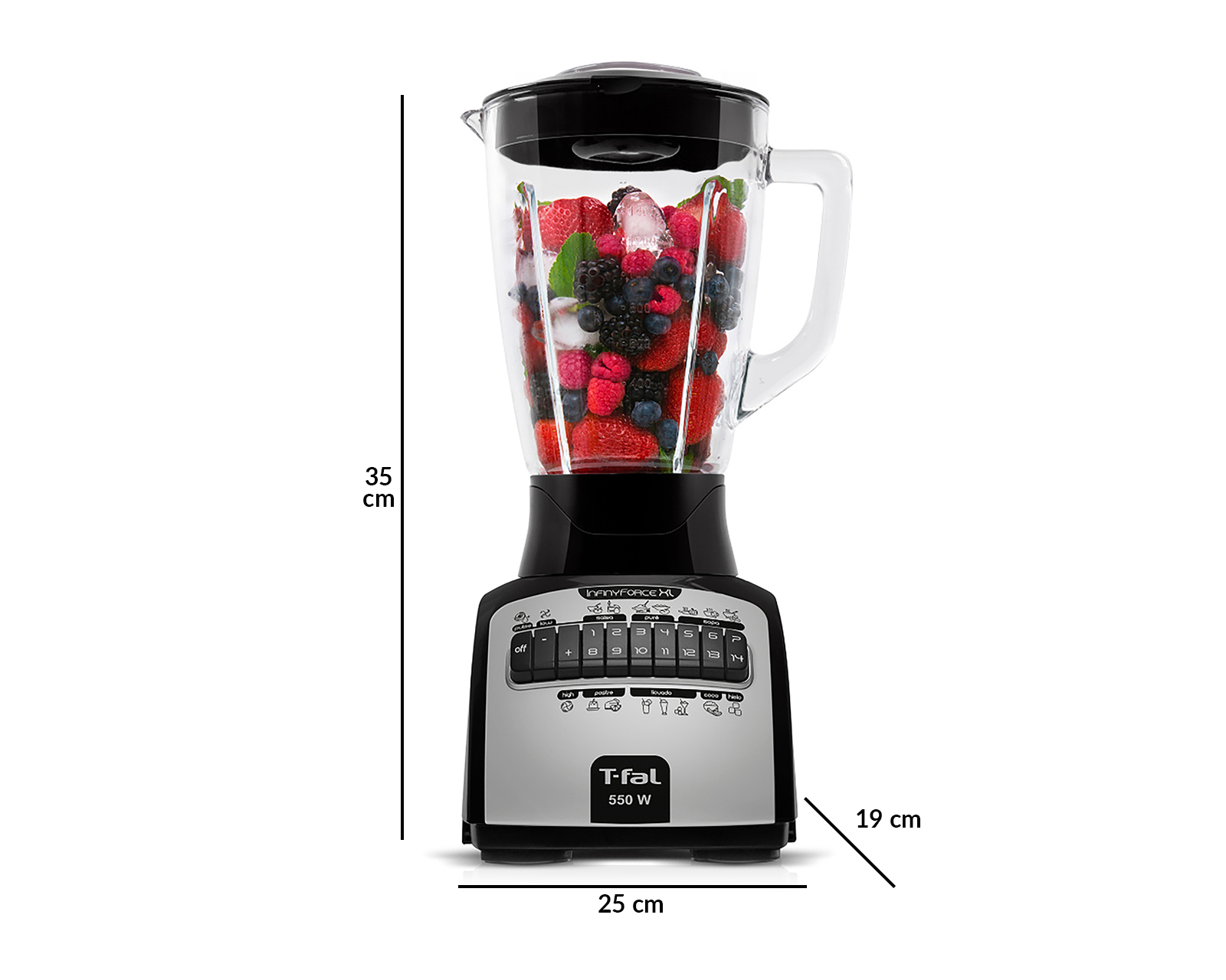 Foto 5 | Foto 5 | Licuadora T-Fal InfinyForce 14 Velocidades Vaso de Vidrio