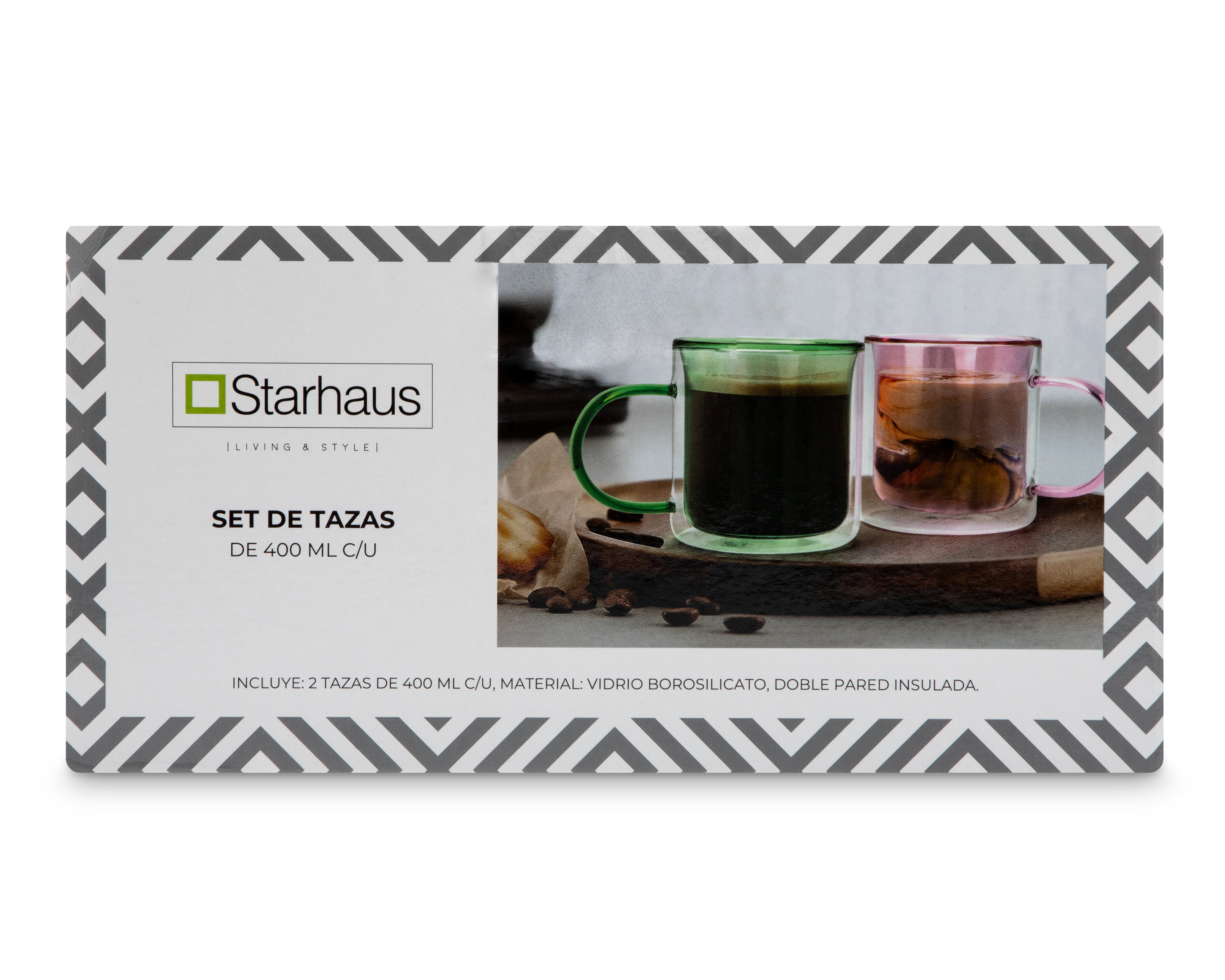 Foto 2 | Foto 2 | Taza de Vidrio Starhaus 2 Piezas