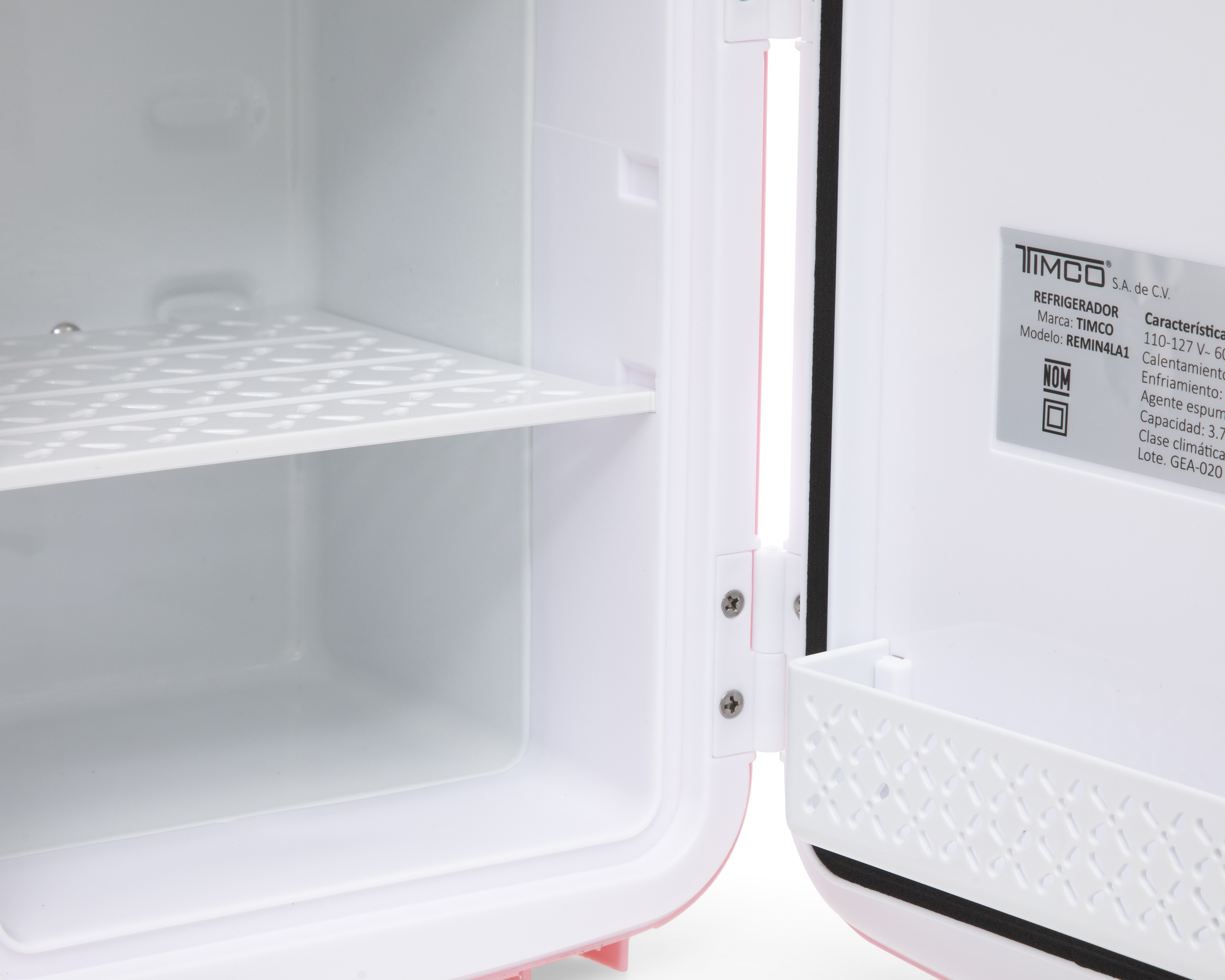 Foto 4 pulgar | Foto 3 | Mini Refrigerador Timco 6 Latas Rosa REMIN4LA1