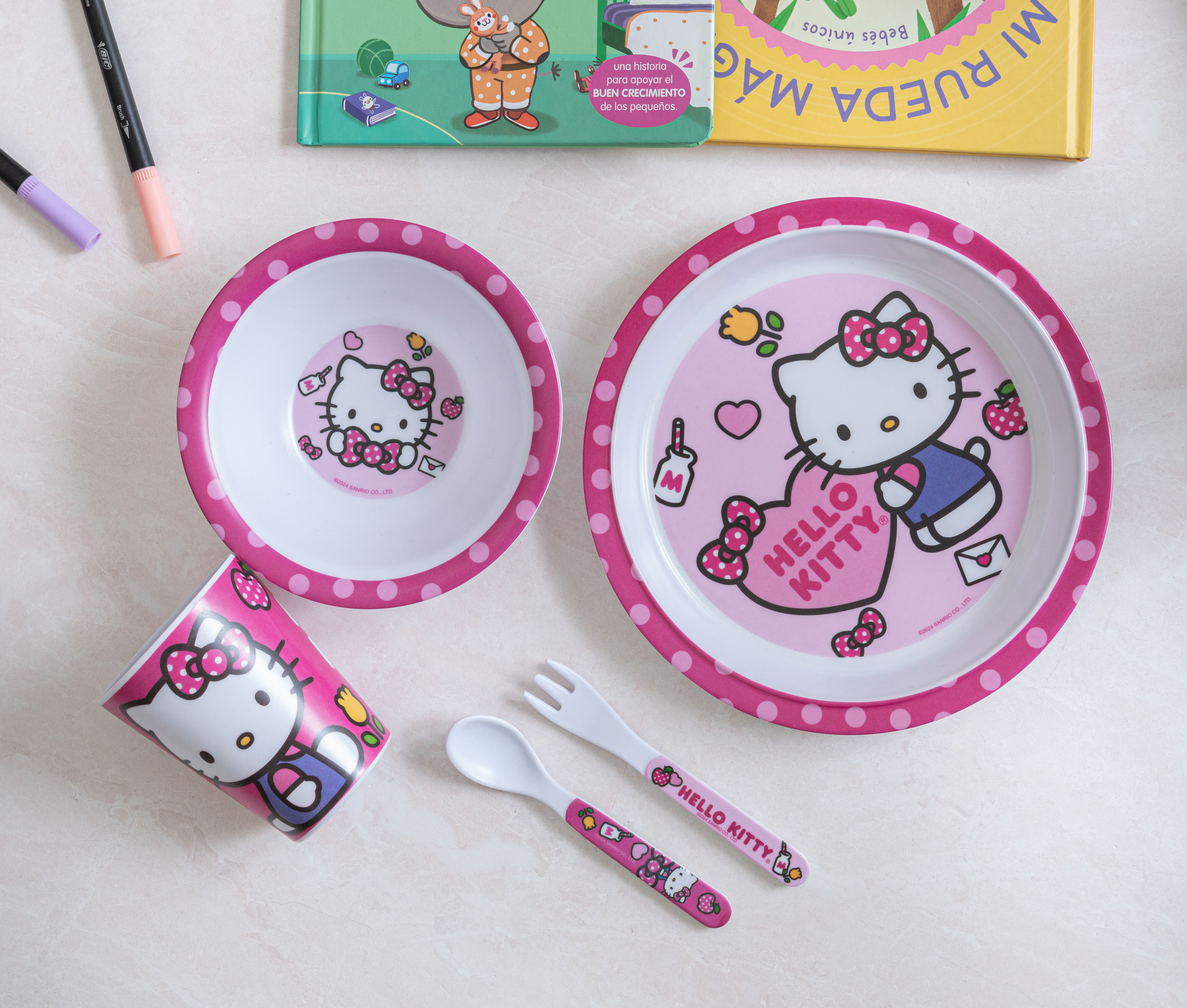 Vajilla de Melamina Hello Kitty para 1 Persona