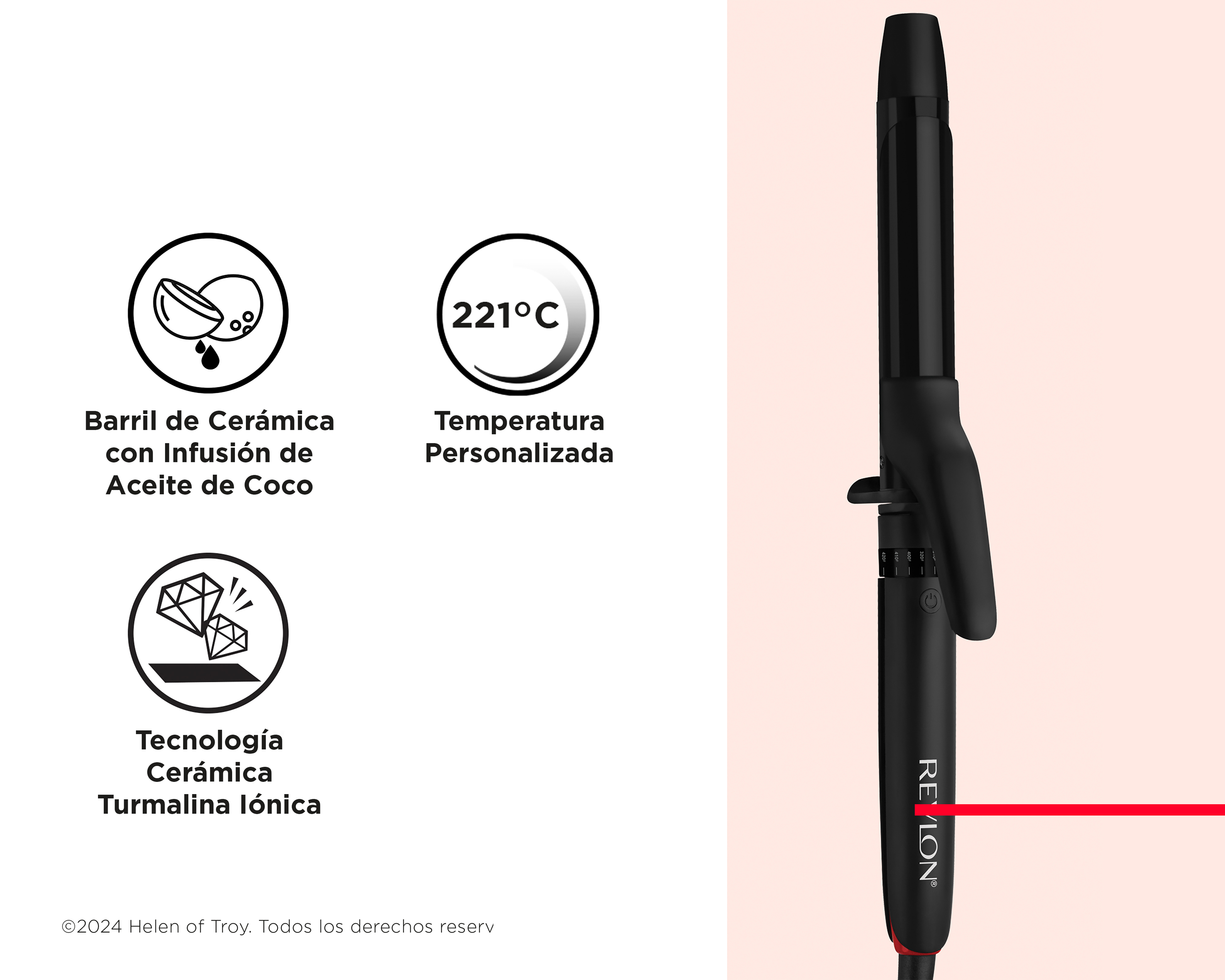 Foto 2 | Foto 2 | Tenaza Revlon Smoothstay con Infusión de Aceite de Coco