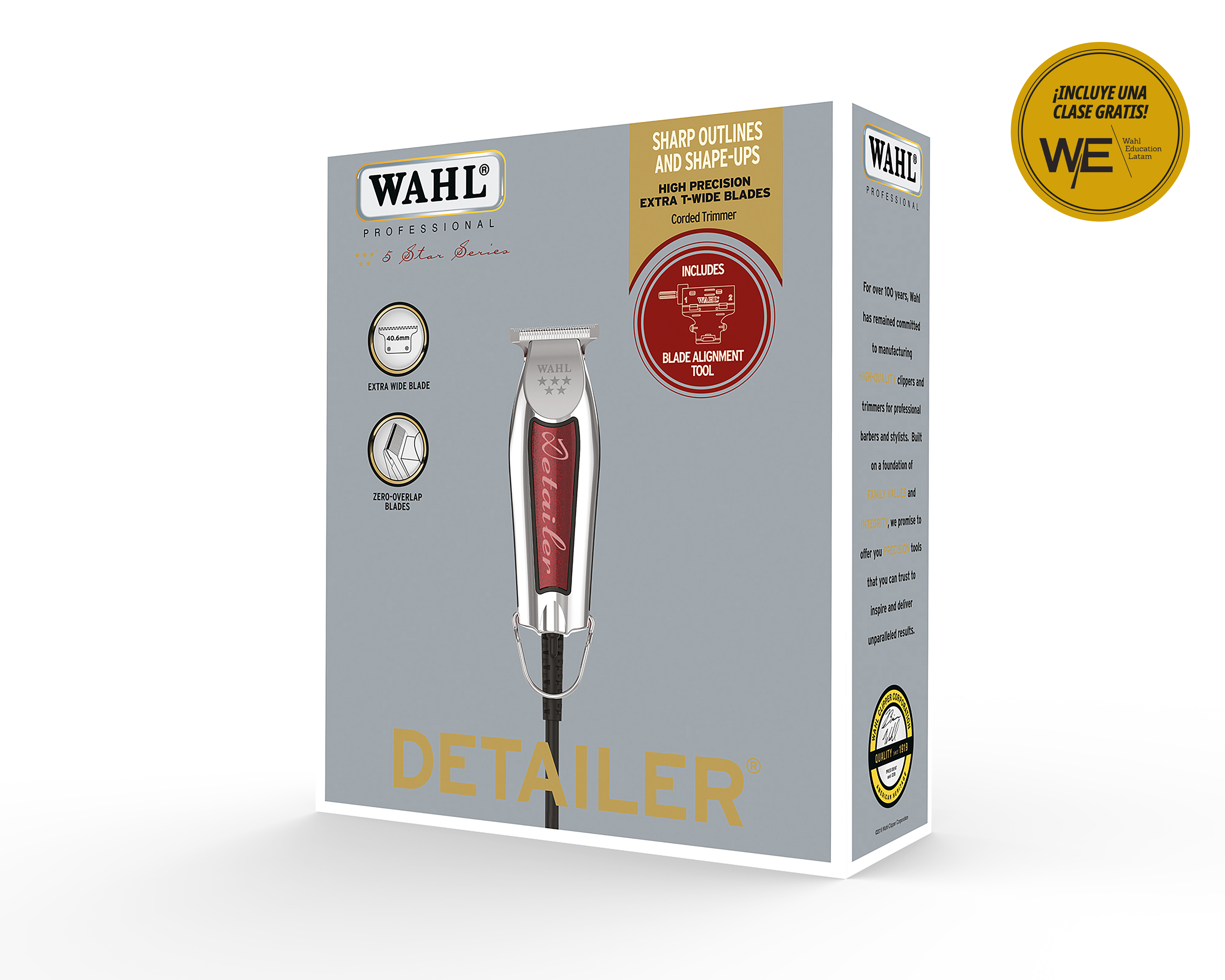 Foto 7 | Foto 7 | Recortadora Wahl Detailer con Accesorios + Curso Virtual de Barbería