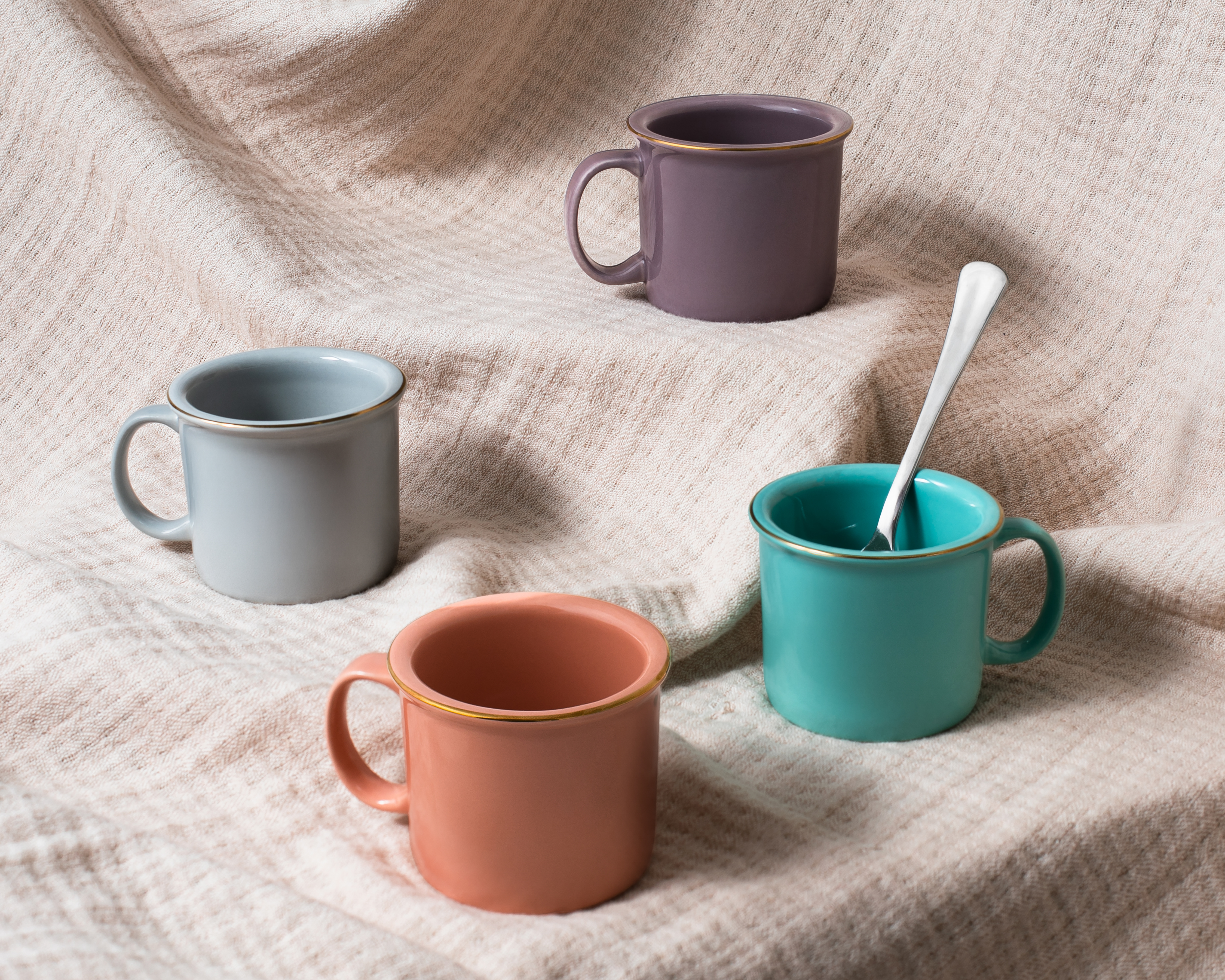 Foto 4 | Foto 4 | Taza de Cerámica Corona 250 ml 4 Piezas