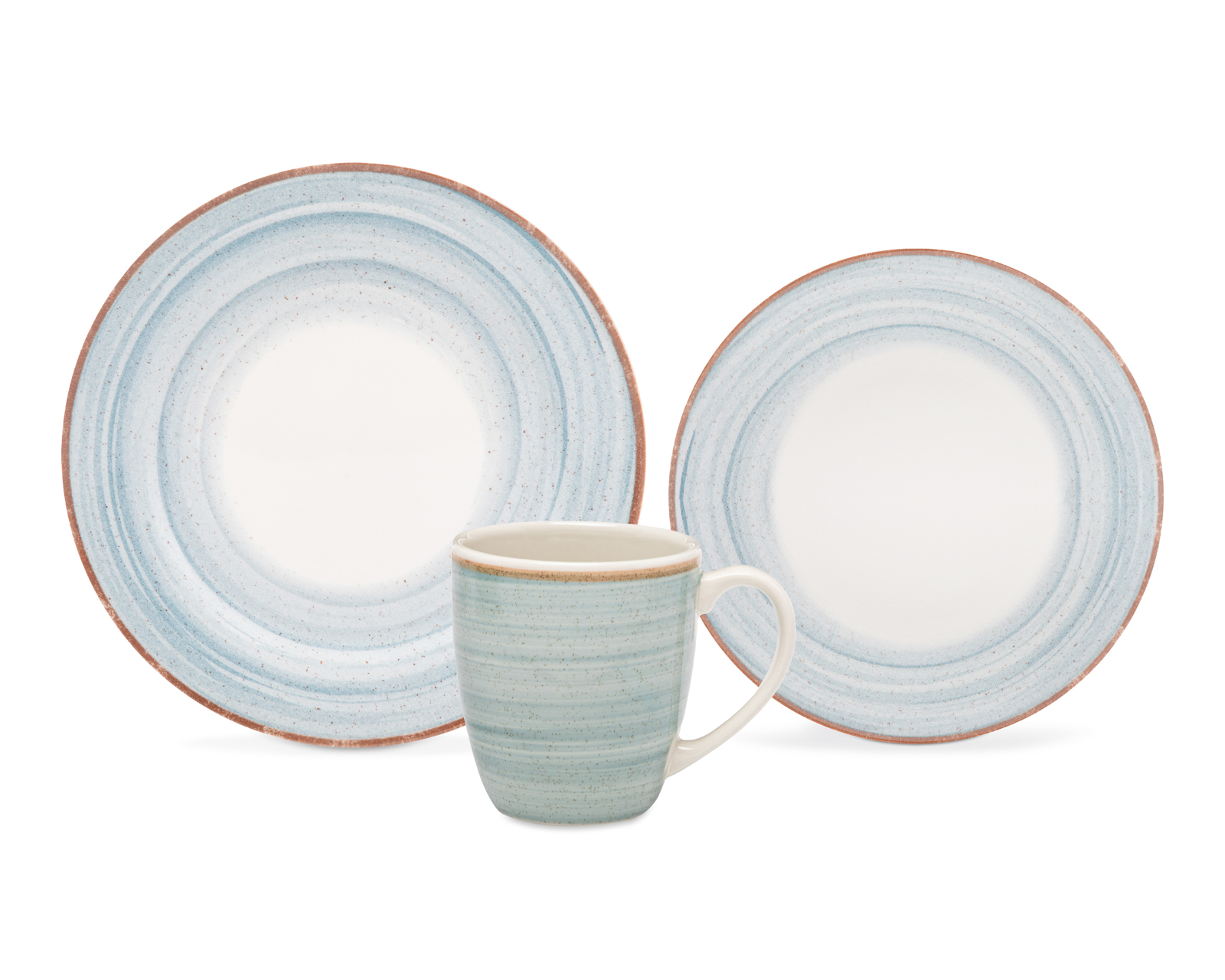 Vajilla de Cerámica Azul para 4 Personas 12 Piezas