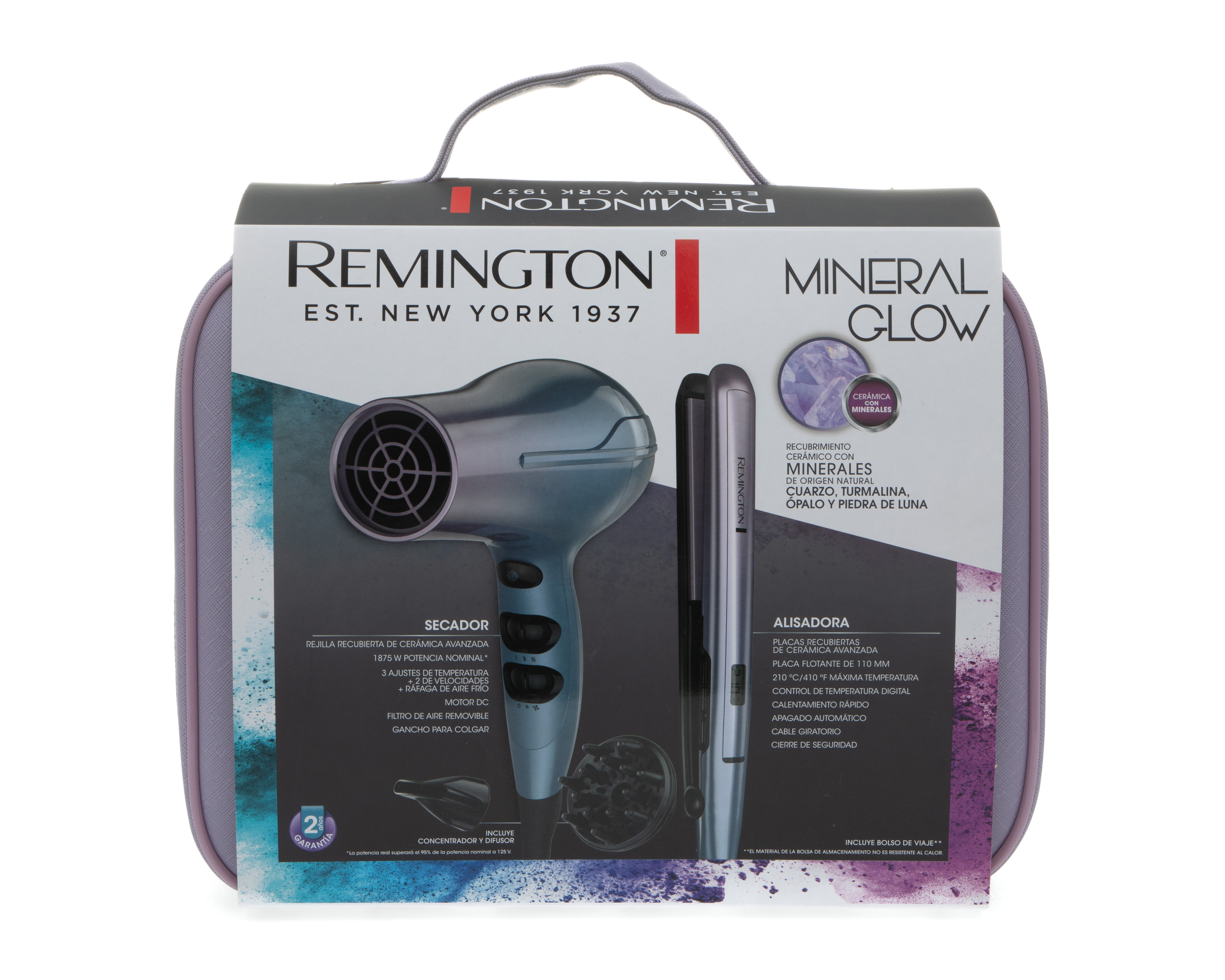 Foto 7 | Foto 7 | Combo de Alaciadora y Plancha para Cabello Remington Mineral Glow con Infusión de Turmalina