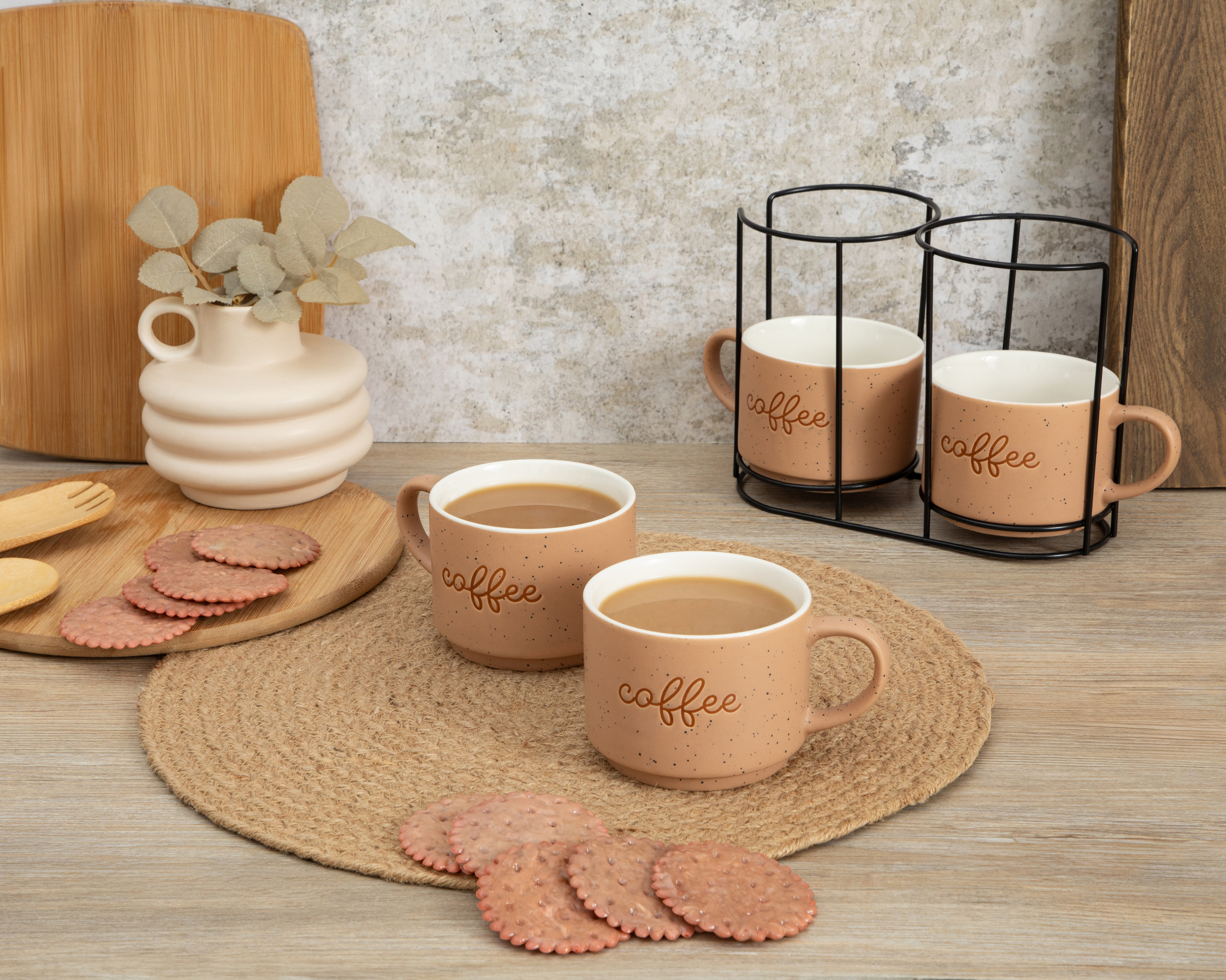 Foto 5 | Foto 5 | Taza de Cerámica Marcelle 340 ml 4 Piezas