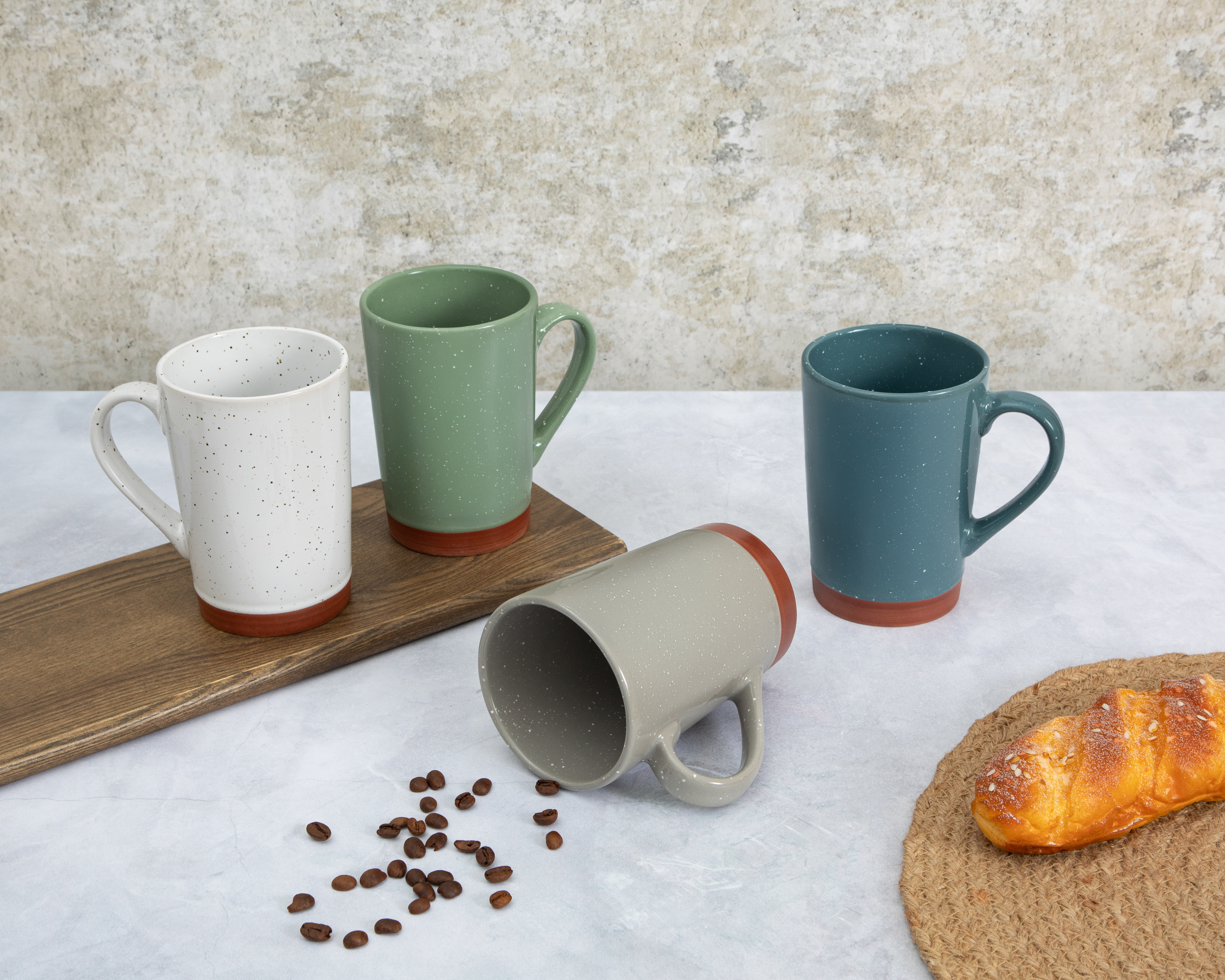 Foto 4 | Foto 4 | Taza de Cerámica Marcelle 510 ml 4 Piezas