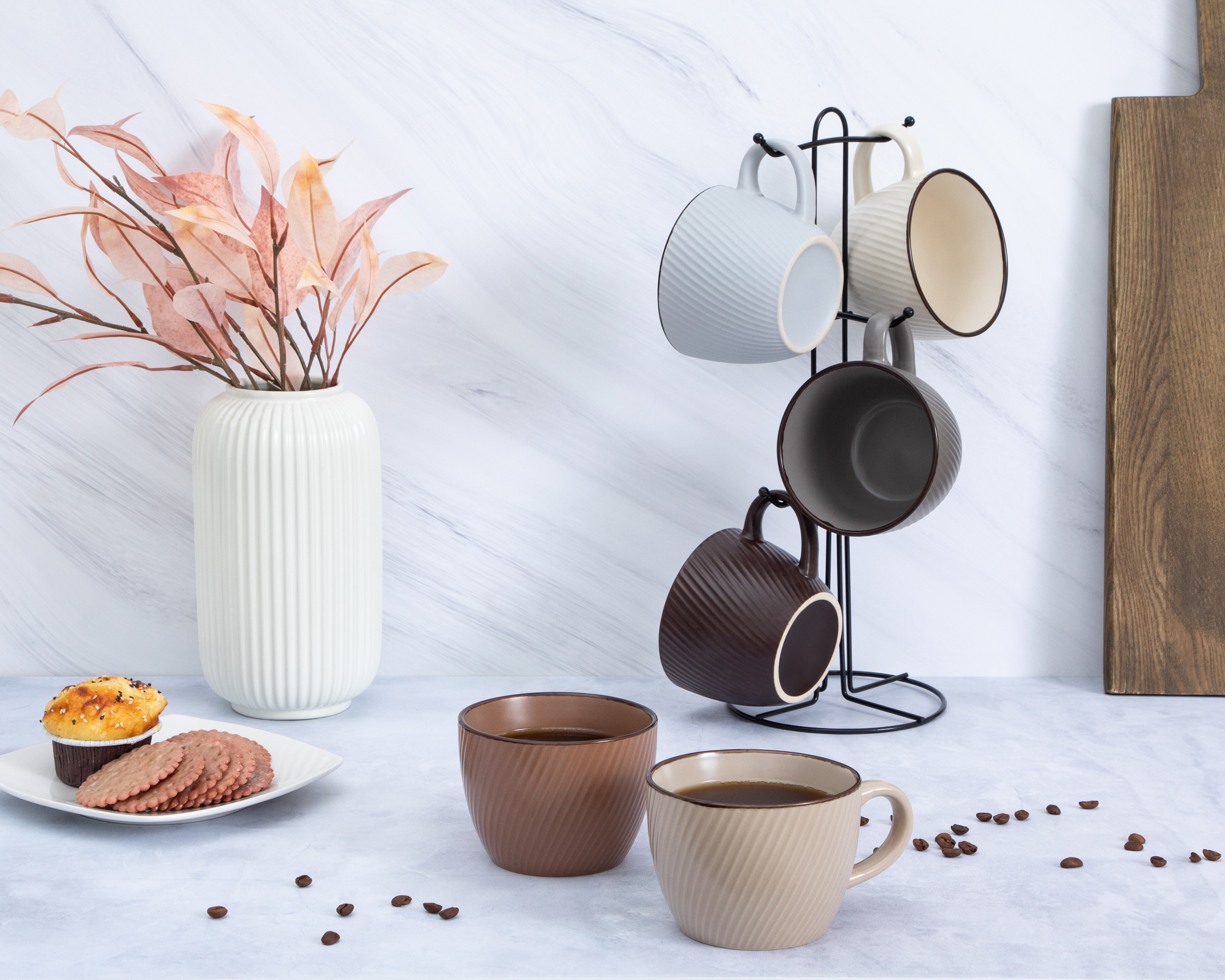 Foto 5 | Foto 5 | Taza de Cerámica Marcelle 470 ml 6 Piezas