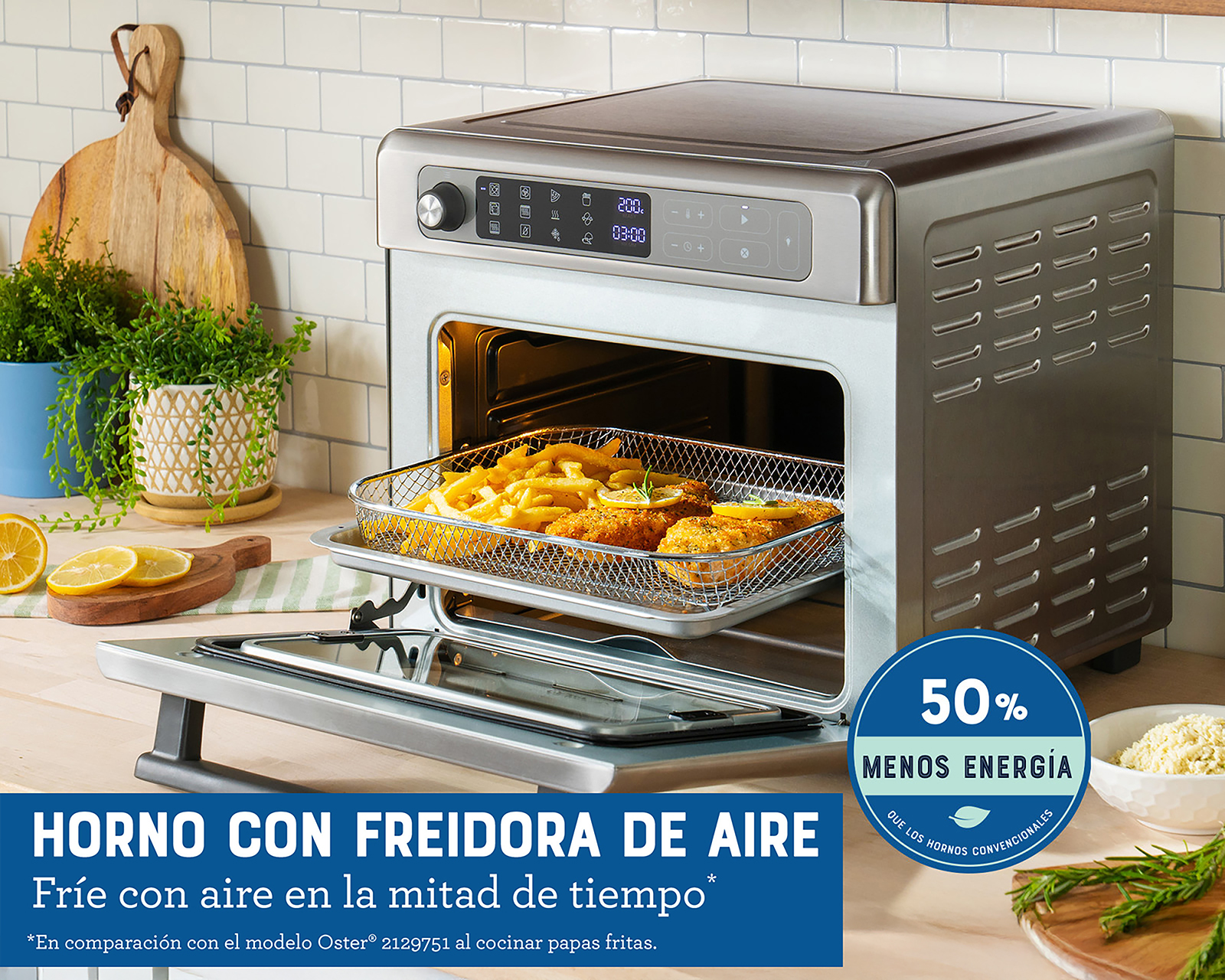 Foto 8 | Foto 7 | Horno Freidora Oster 2177538 de 22 Litros