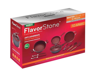 Foto 4 | Foto 4 | Batería de Cocina Flavorstone Deluxe 10 Piezas de Aluminio