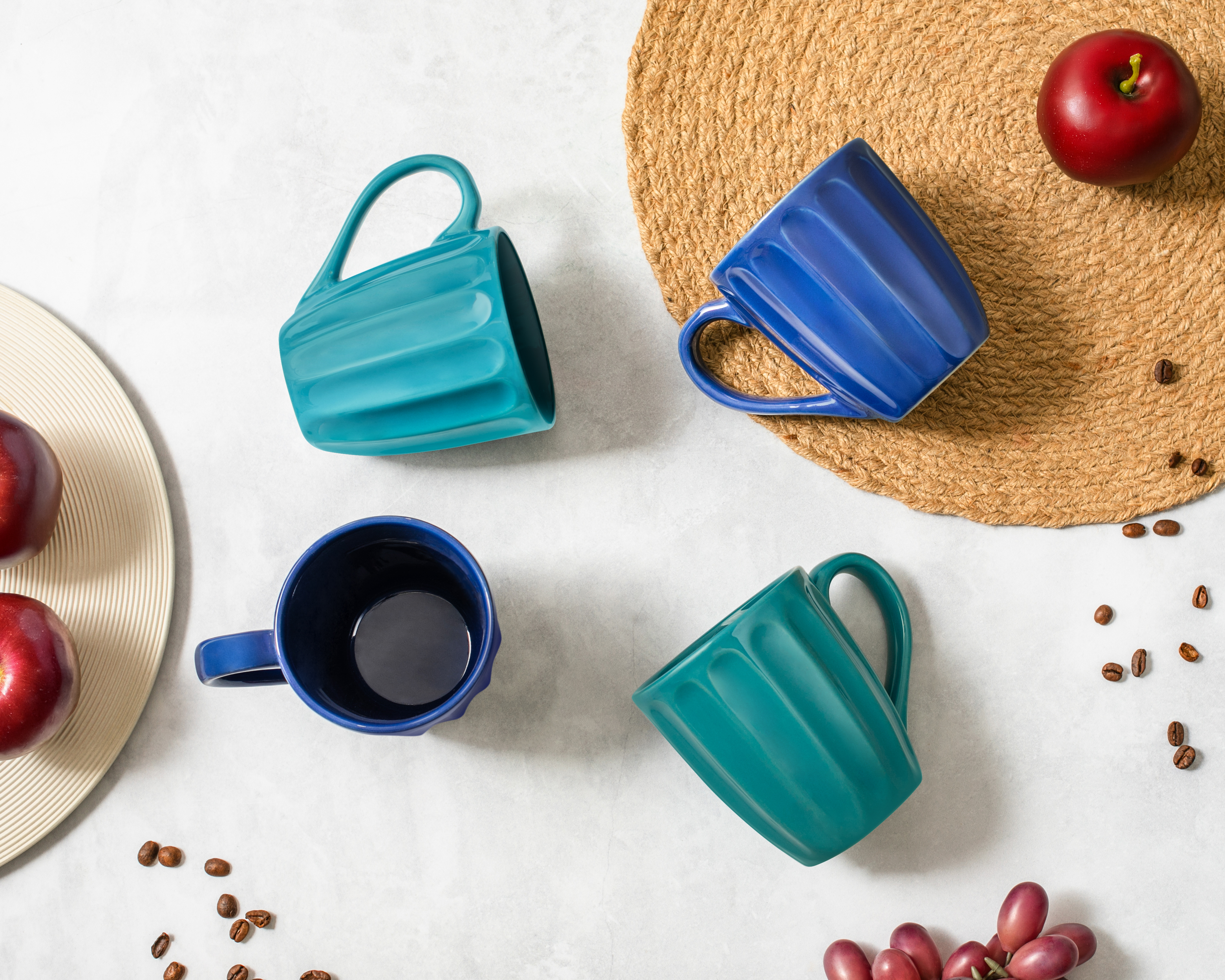 Foto 5 | Foto 5 | Taza de Cerámica Starhaus 320 ml 4 Piezas