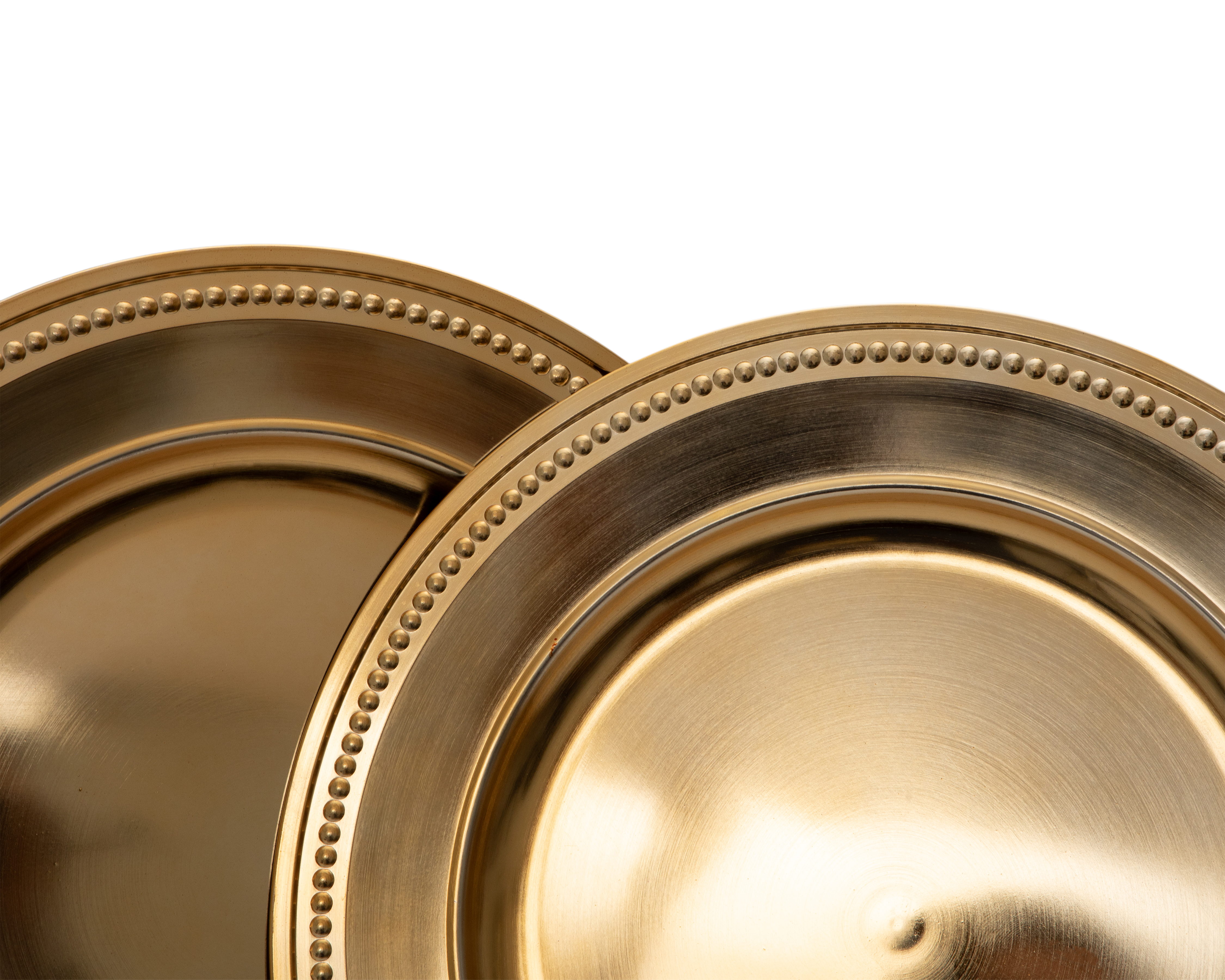 Foto 3 | Foto 3 | Plato Plano de Plástico Dorado 4 Piezas