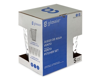 Foto 4 | Foto 4 | Juego de Jarra y Vasos de Cristal Glassia 5 Piezas
