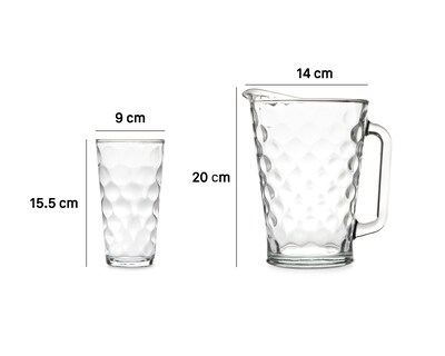 Foto 6 | Foto 6 | Juego de Jarra y Vasos de Cristal Glassia 5 Piezas
