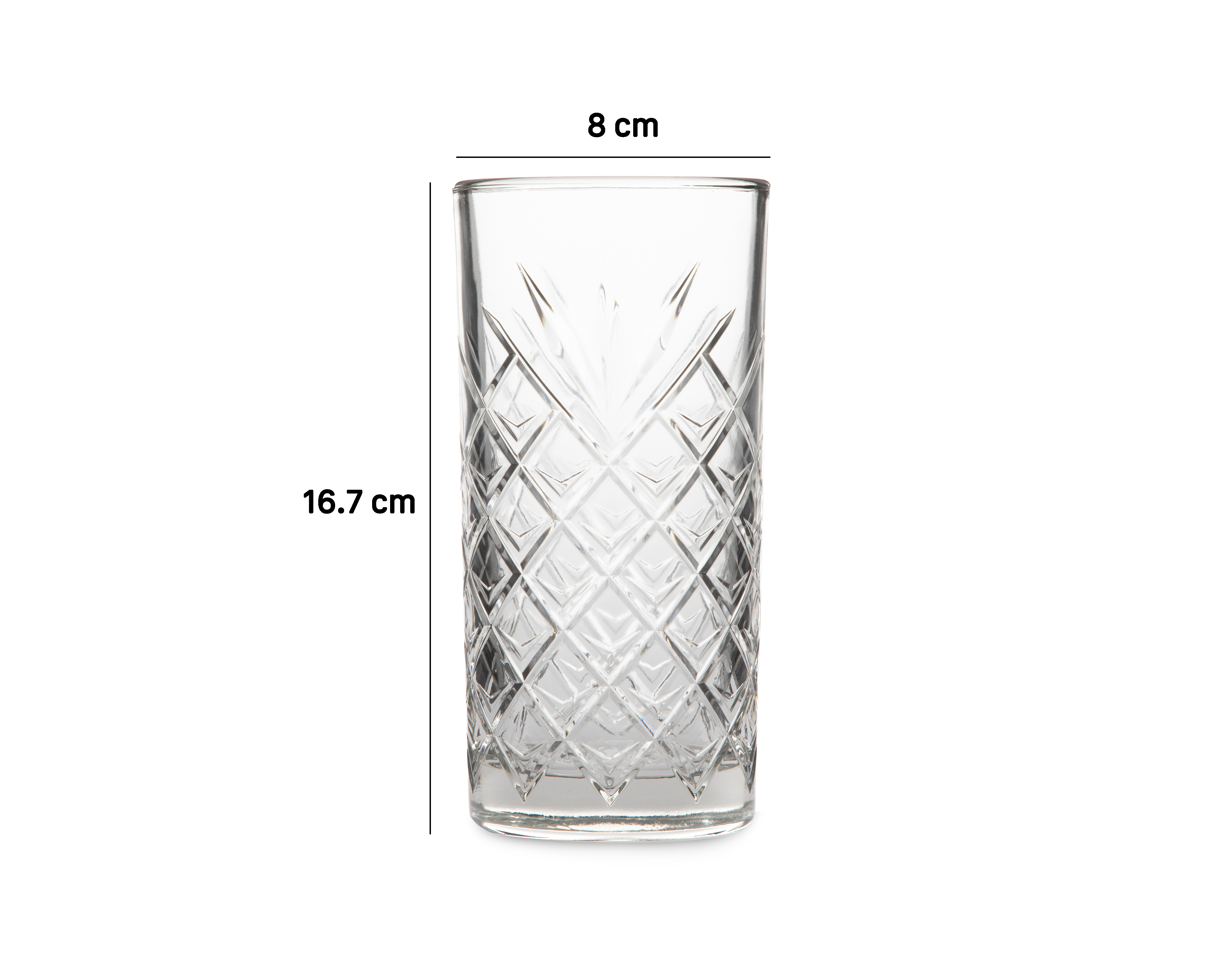 Foto 5 | Foto 5 | Juego de Vasos de Cristal Glassia 475 ml 4 Piezas