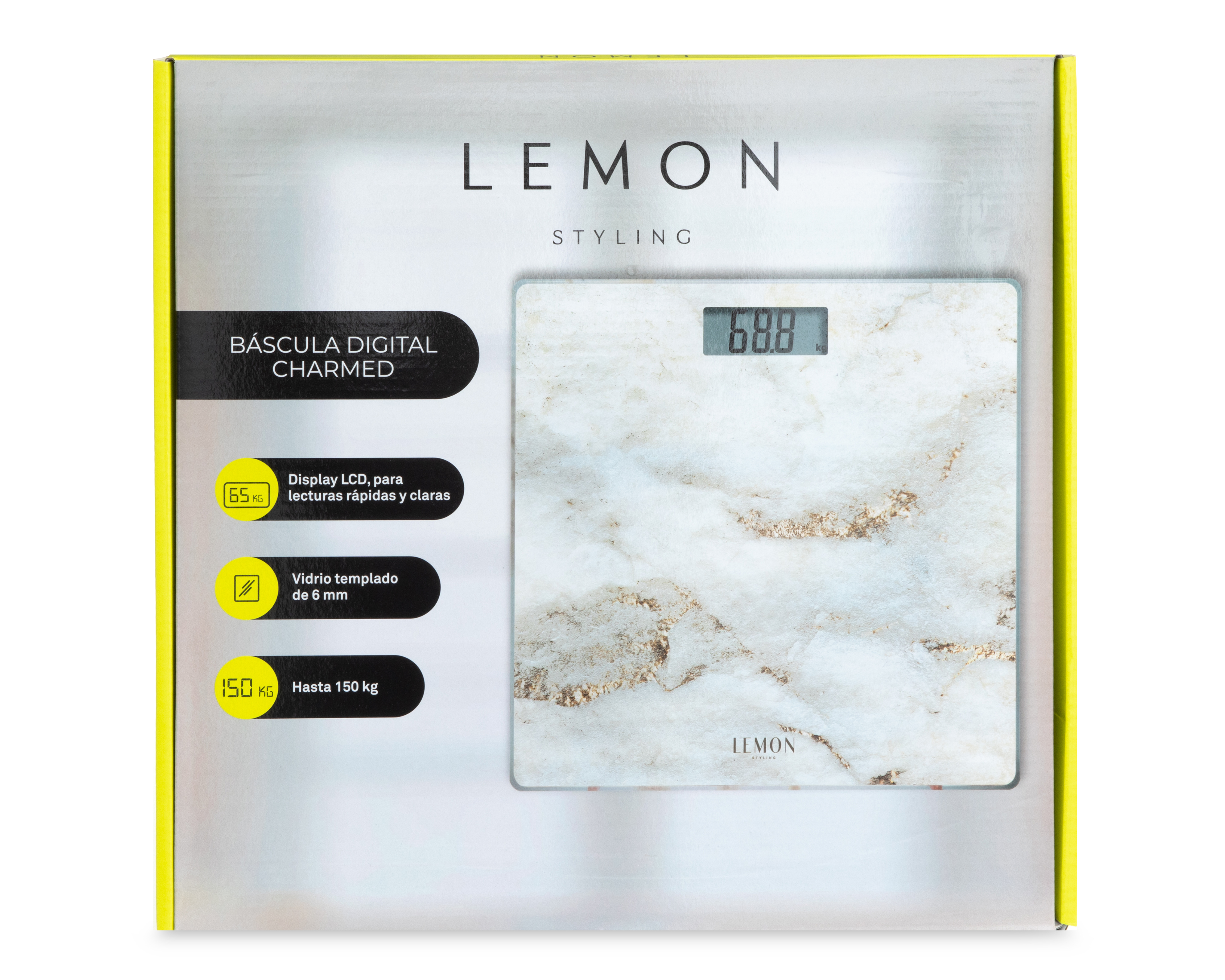 Foto 7 pulgar | Foto 5 | Báscula Corporal Digital Lemon Styling con Display LCD 150 Kilos
