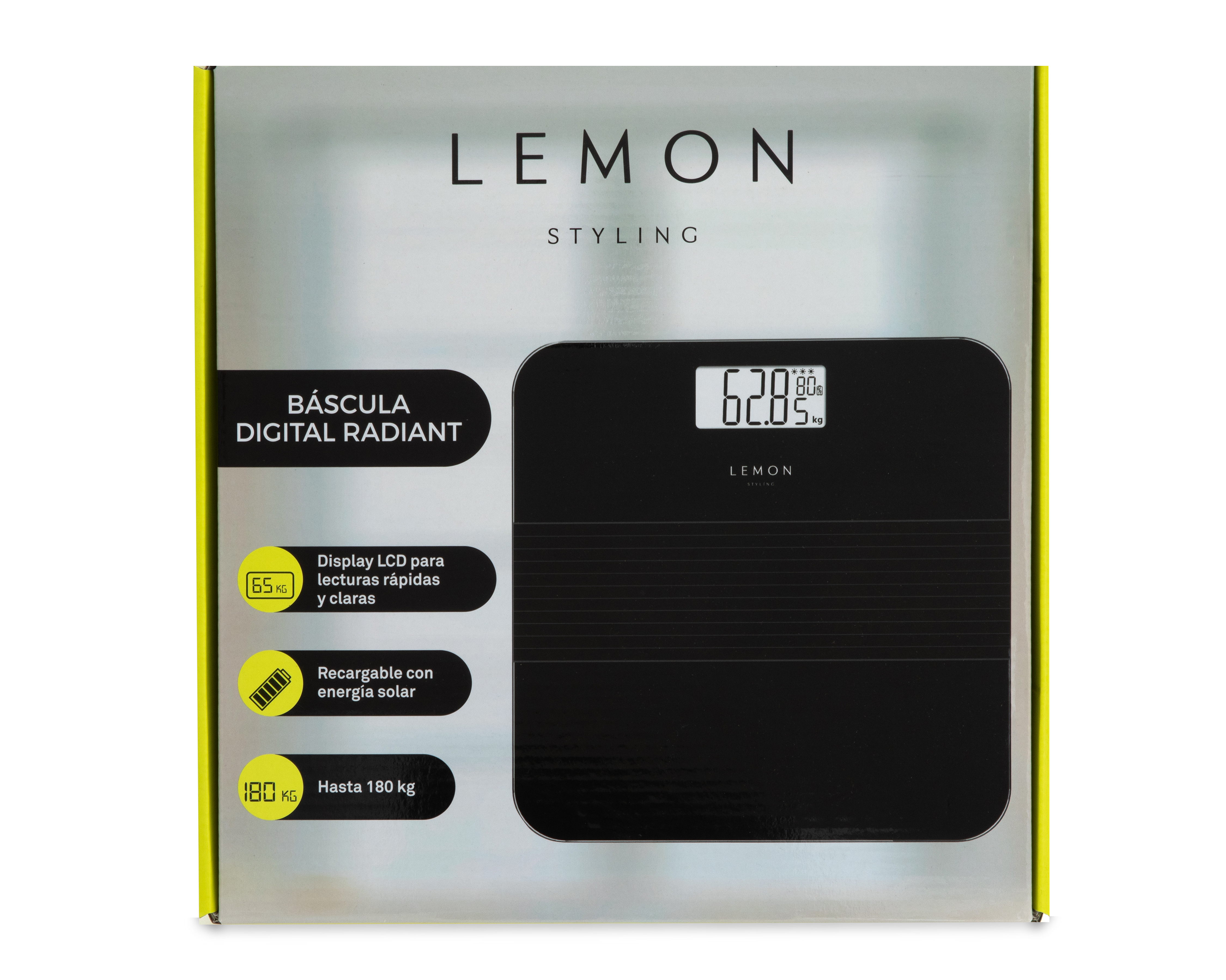 Foto 6 | Foto 5 | Báscula Corporal Digital Lemon Styling con Display LCD 180 Kilos