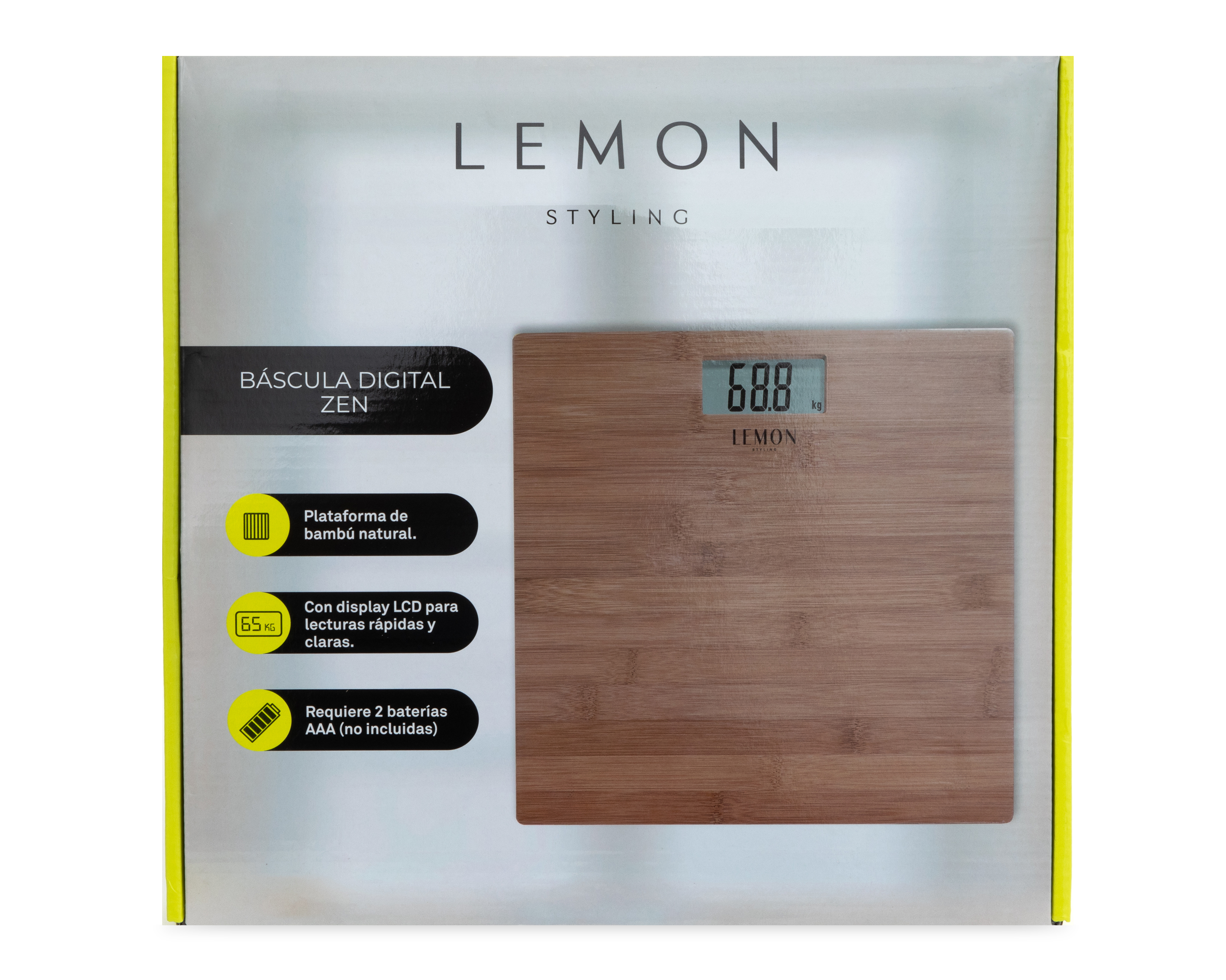Foto 7 pulgar | Foto 5 | Báscula Corporal Digital Lemon Styling con Display LCD 180 Kilos
