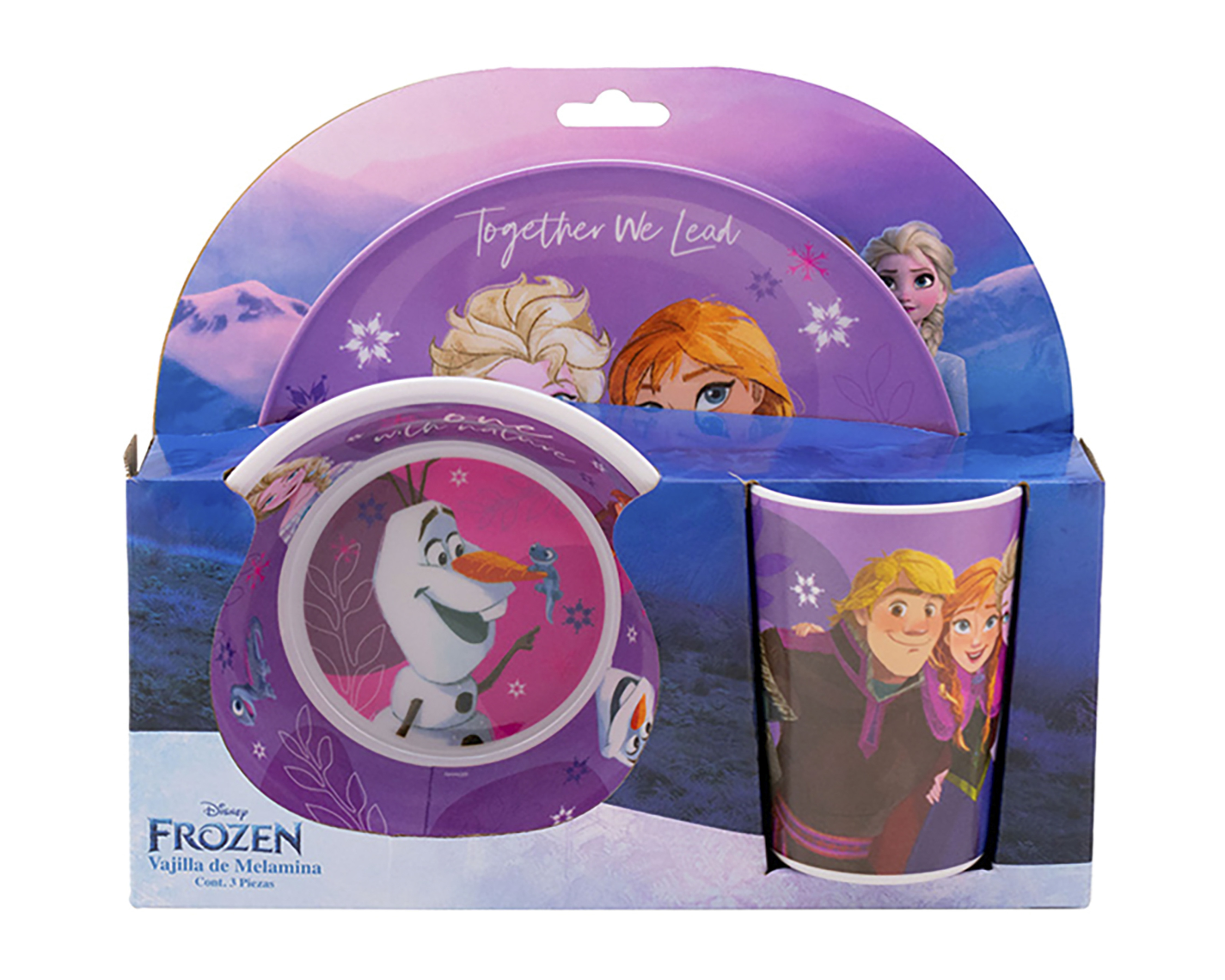 Vajilla de Melamina Lila para 1 Persona 3 Piezas