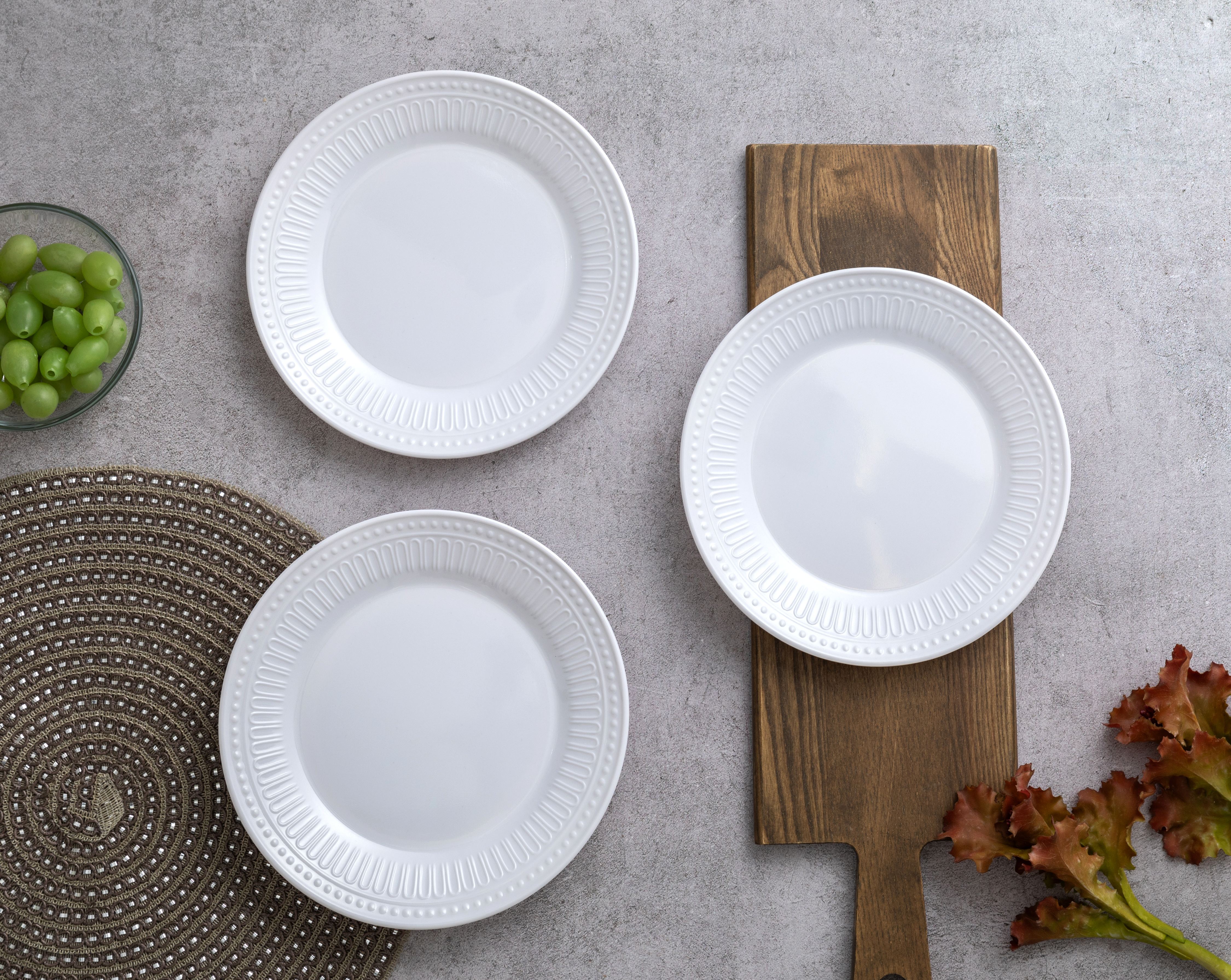 Foto 4 | Foto 4 | Plato Plano Blanco 4 Piezas