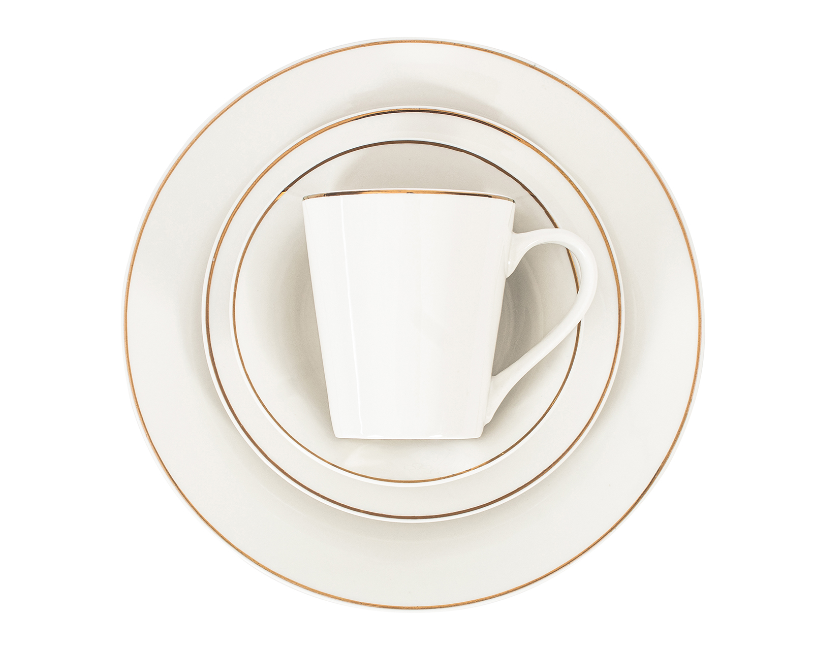 Foto 4 | Foto 4 | Vajilla de Porcelana Crown Baccara Blanca para 4 Personas 16 Piezas