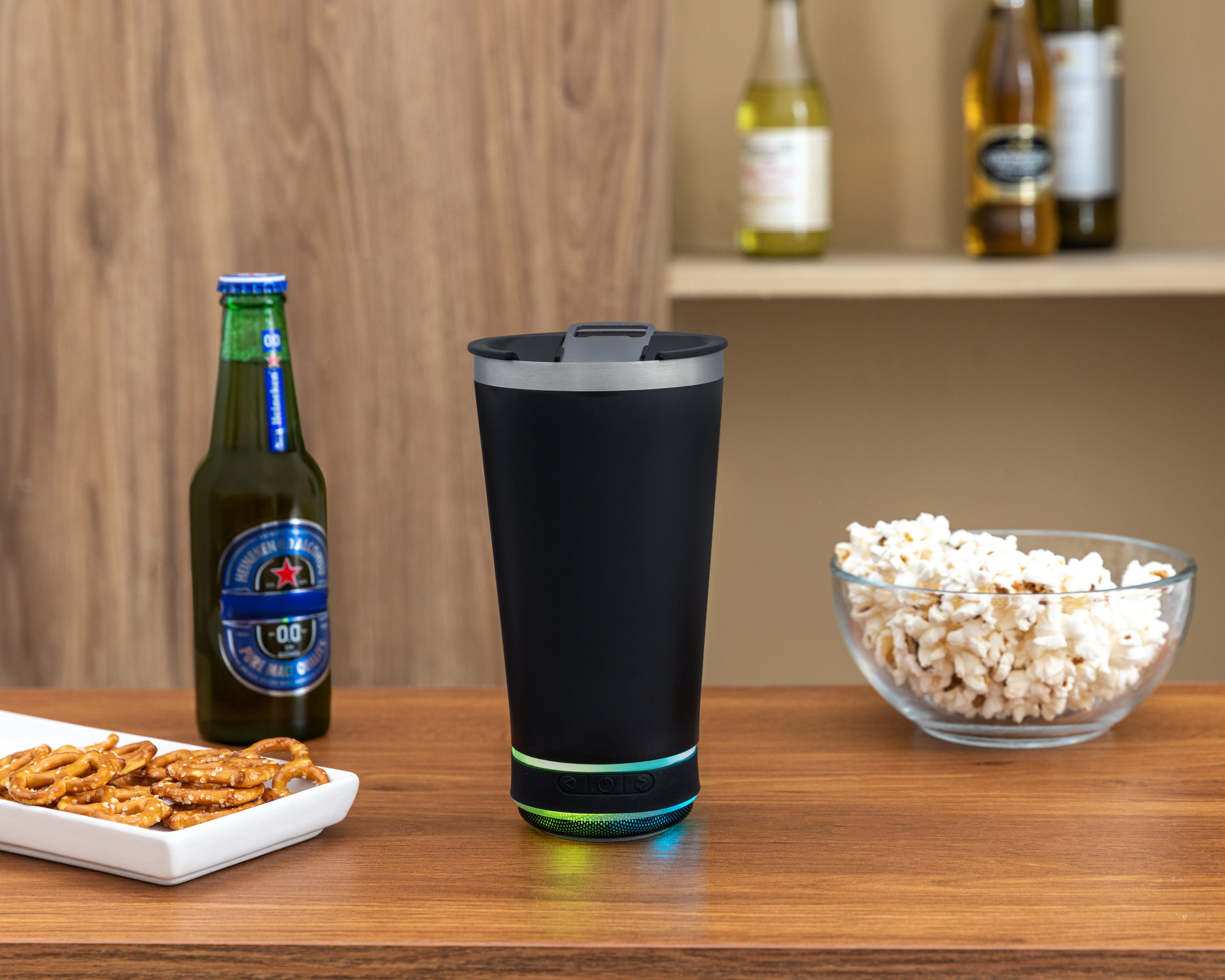 Foto 5 pulgar | Foto 4 | Termo con bocina Bluetooth Congo 450 ml Negro