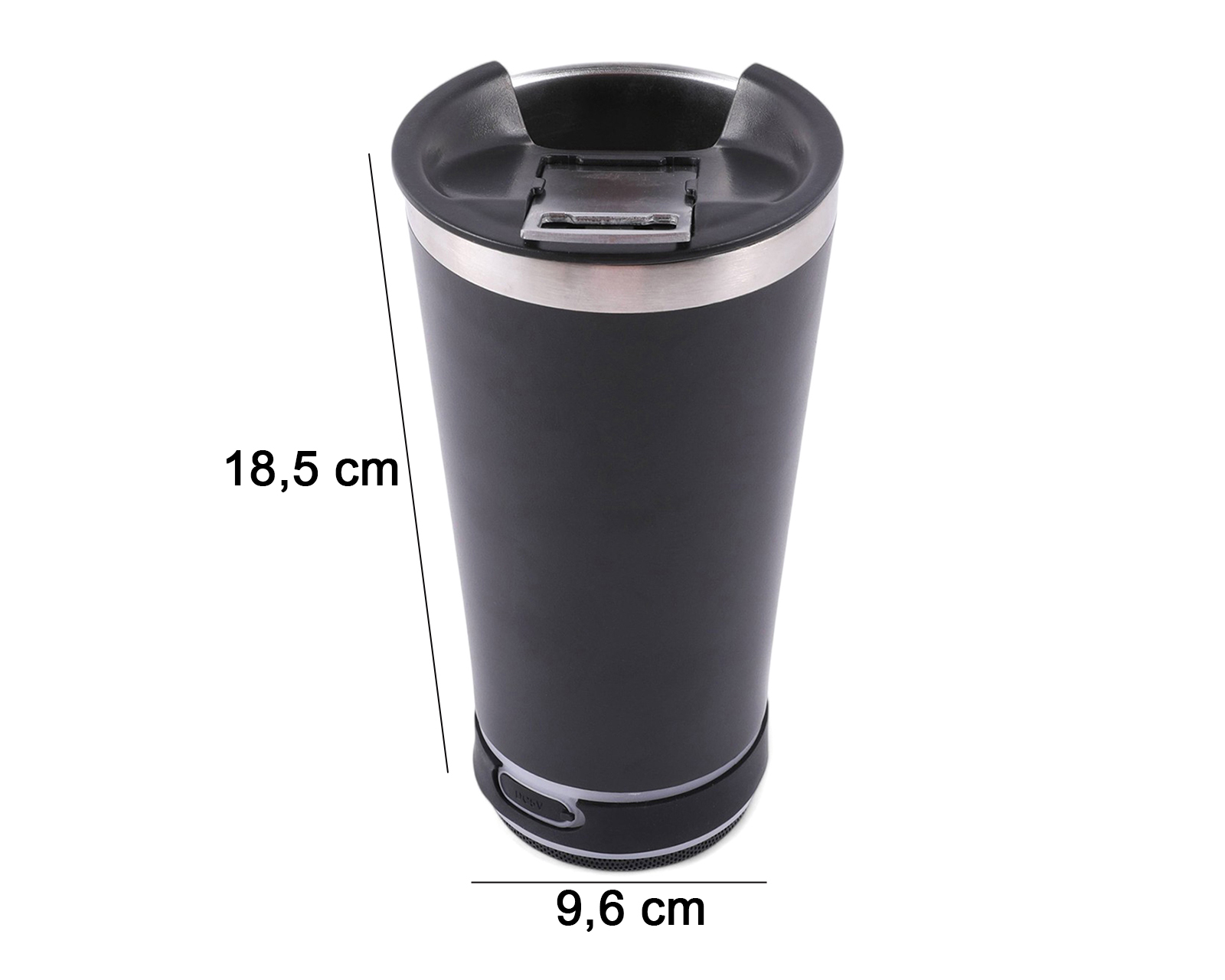 Foto 6 pulgar | Foto 5 | Termo con bocina Bluetooth Congo 450 ml Negro