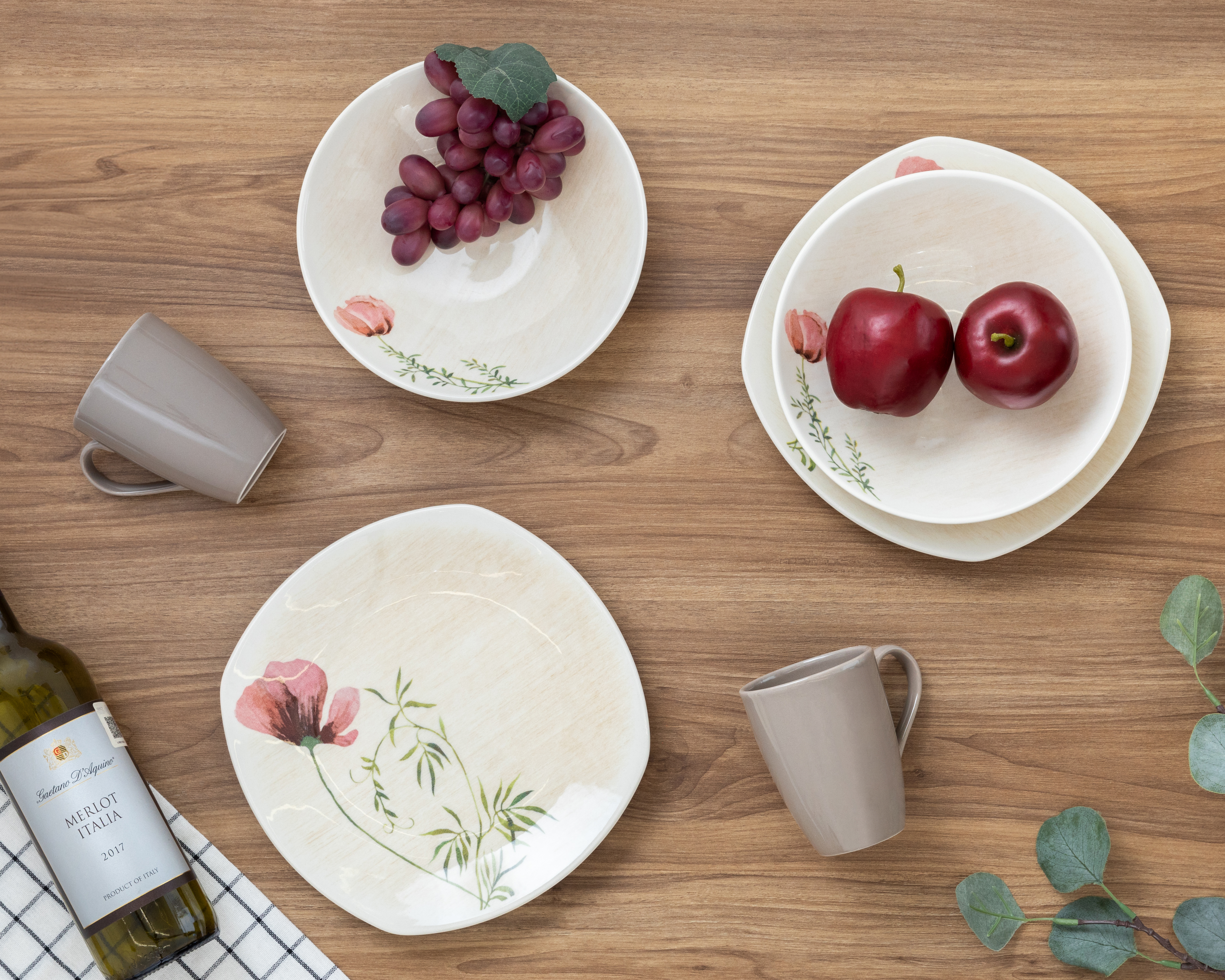 Foto 2 pulgar | Foto 1 | Vajilla de Cerámica Beige para 4 Personas 12 Piezas