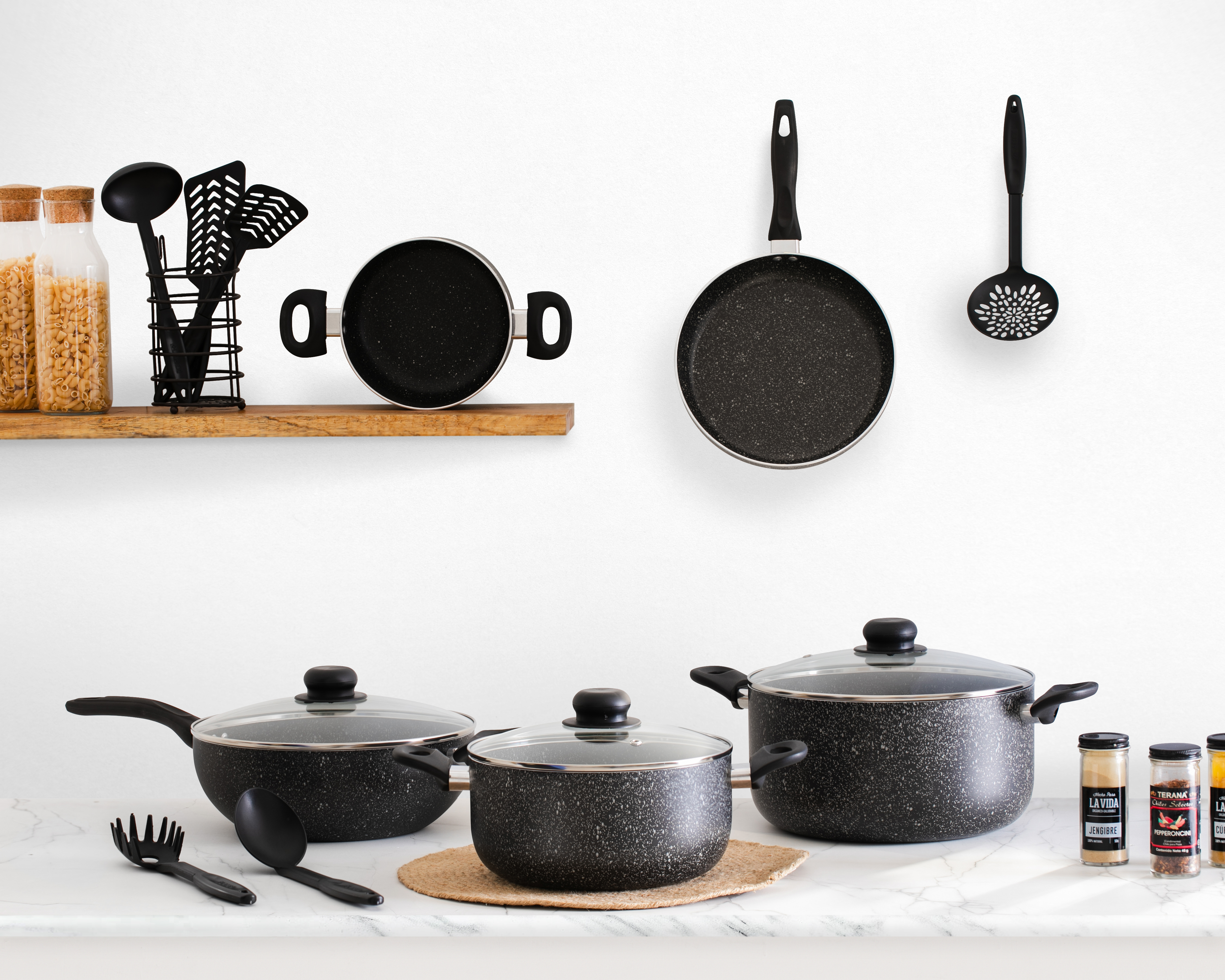 Foto 6 pulgar | Foto 5 | Batería de Cocina Lamex Black Stone 16 Piezas