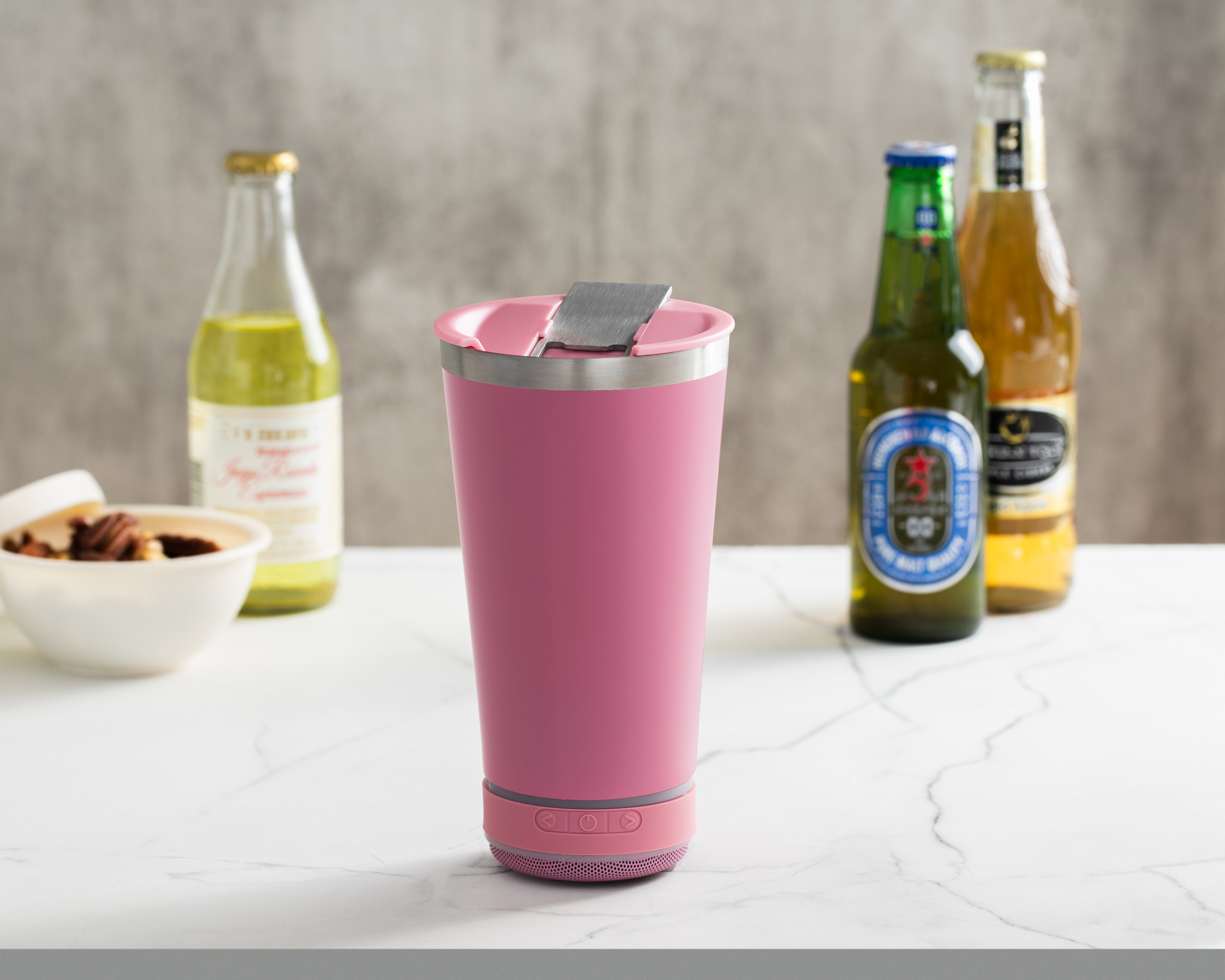 Foto 8 pulgar | Foto 7 | Termo con bocina Bluetooth Congo 450 ml Rosa