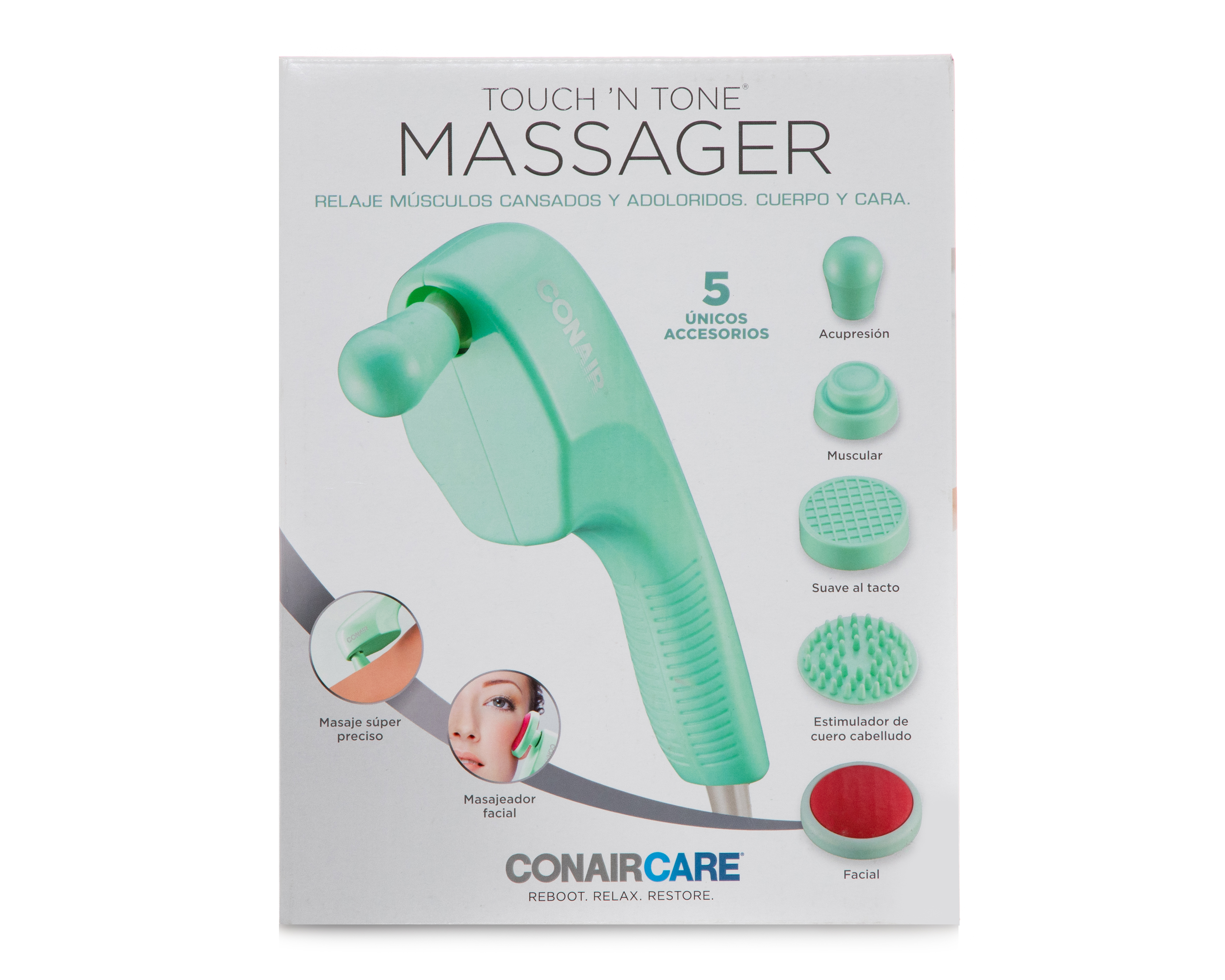 Foto 6 | Foto 6 | Masajeador Corporal 5 Cabezales Conair HM14TES Menta