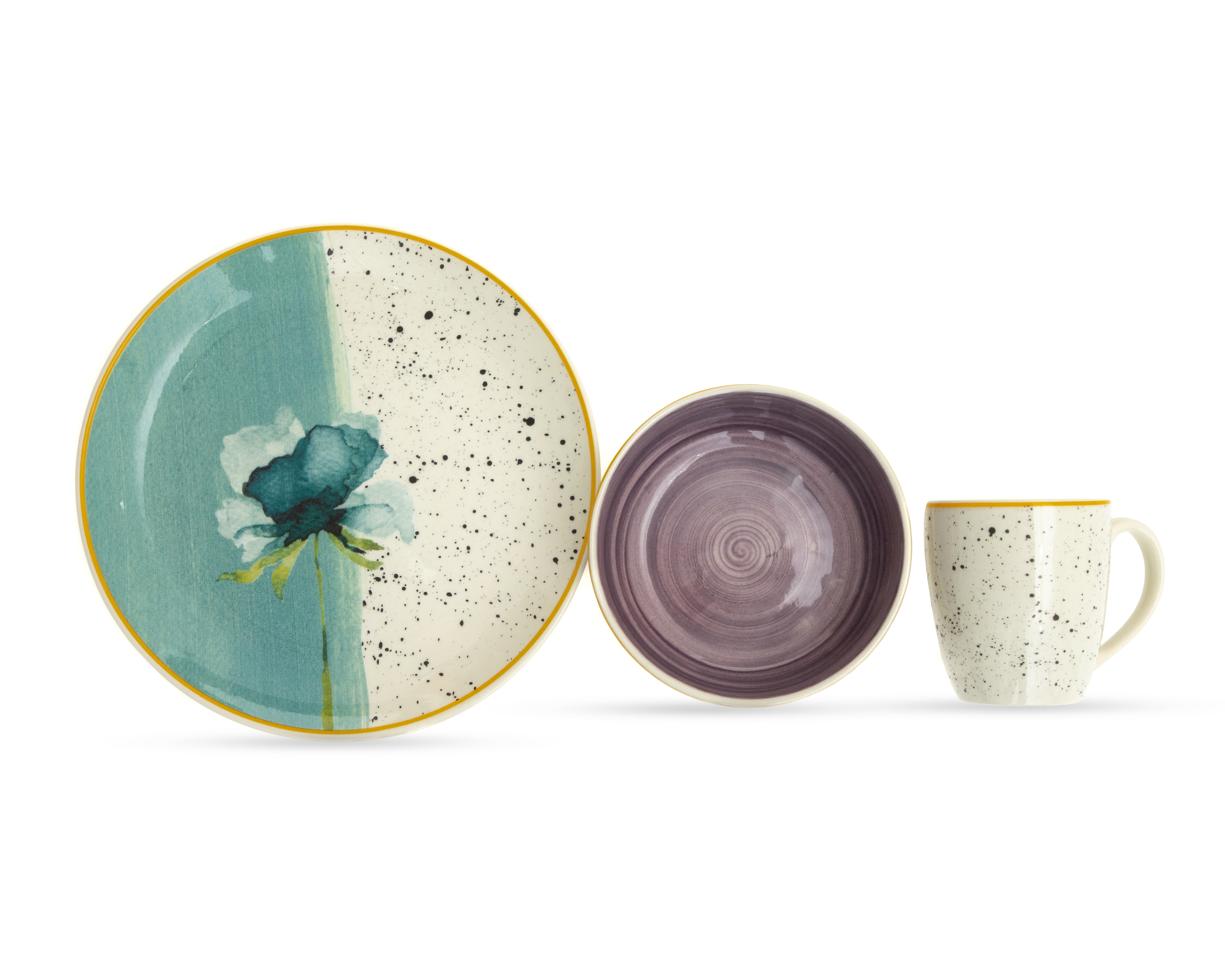 Foto 3 pulgar | Foto 2 | Vajilla de Cerámica Multicolor para 4 Personas 12 Piezas